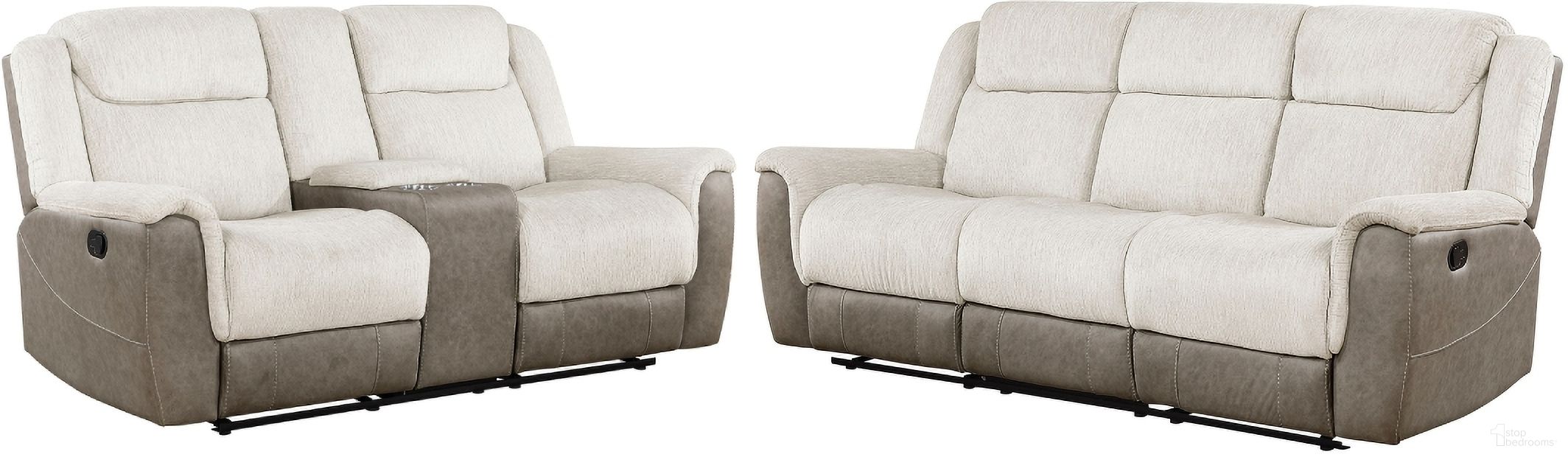 The appearance of Harriette Double Reclining Living Room Set In Beige designed by Homelegance in the modern / contemporary interior design. This beige piece of furniture was selected by 1StopBedrooms from Harriette Collection to add a touch of cosiness and style into your home. Sku: 9703BE-3;9703BE-2. Material: Fabric.