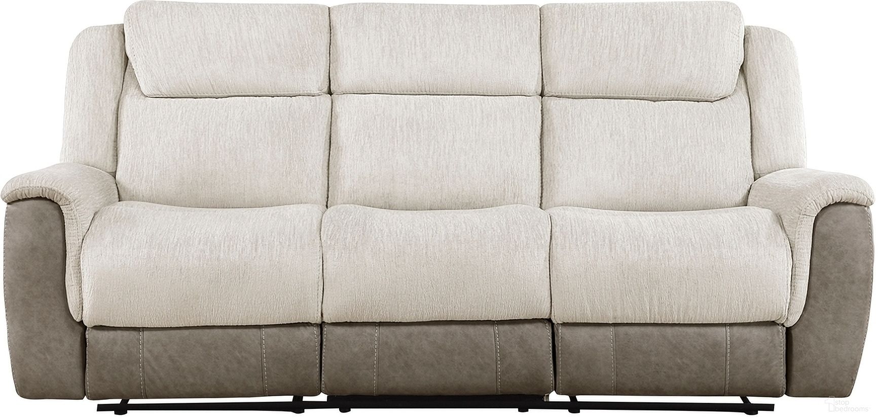 The appearance of Harriette Double Reclining Sofa In Cream designed by Homelegance in the transitional interior design. This cream piece of furniture was selected by 1StopBedrooms from Harriette Collection to add a touch of cosiness and style into your home. Sku: 9703BE-3. Material: Polyester.