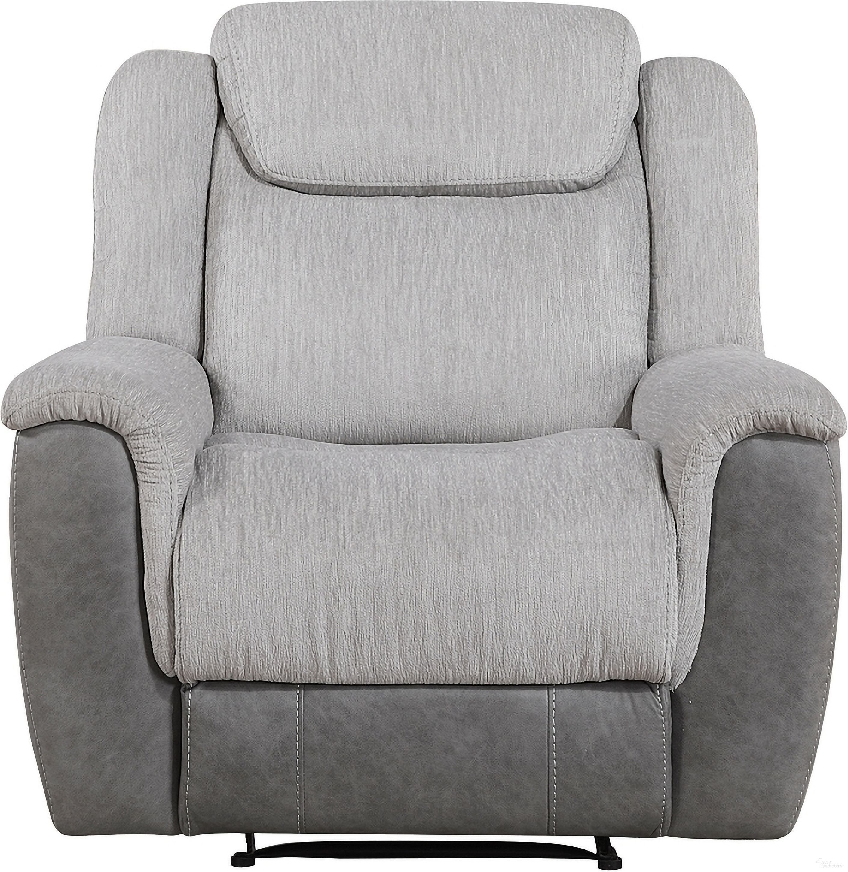 The appearance of Harriette Reclining Chair In Gray designed by Homelegance in the modern / contemporary interior design. This gray piece of furniture was selected by 1StopBedrooms from Harriette Collection to add a touch of cosiness and style into your home. Sku: 9703GY-1. Material: Chenille.