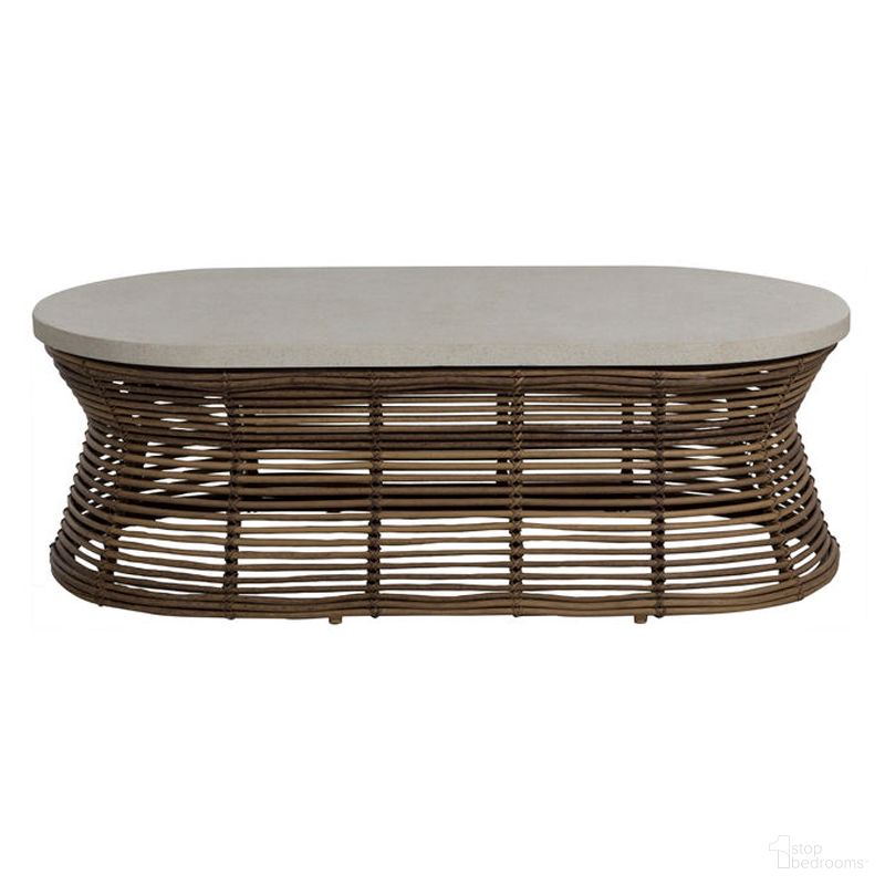 The appearance of Harris Coffee Table In Raffia and Travertine designed by Summer Classics in the transitional interior design. This raffia/travertine piece of furniture was selected by 1StopBedrooms from Harris Collection to add a touch of cosiness and style into your home. Sku: 315045. Material: Stone.
