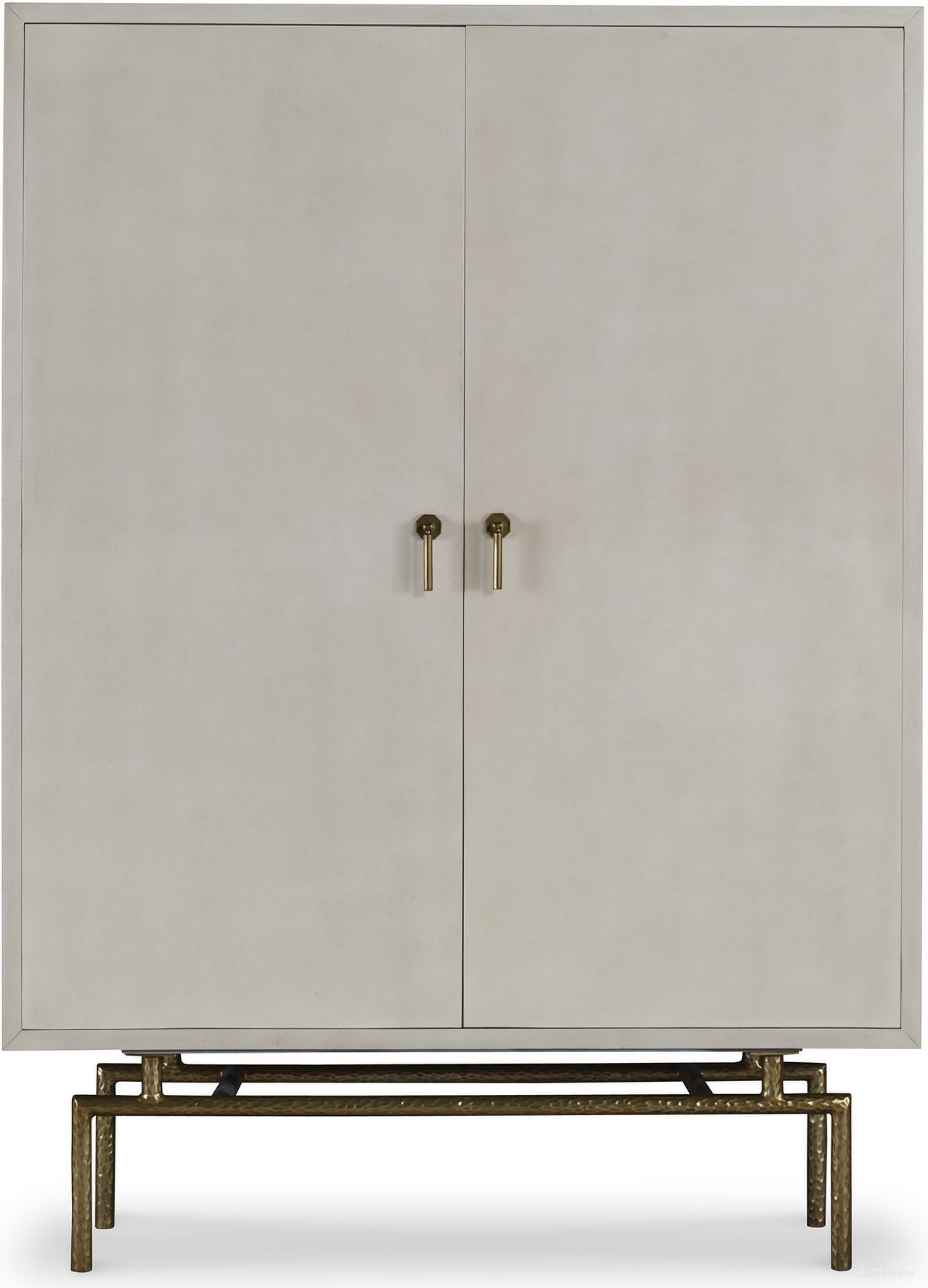 The appearance of Harrison Bar Cabinet In Bronze designed by Century Furniture in the interior design. This bronze piece of furniture was selected by 1StopBedrooms from Carrier and Company Case Collection to add a touch of cosiness and style into your home. Sku: C7A-462. Material: Metal.