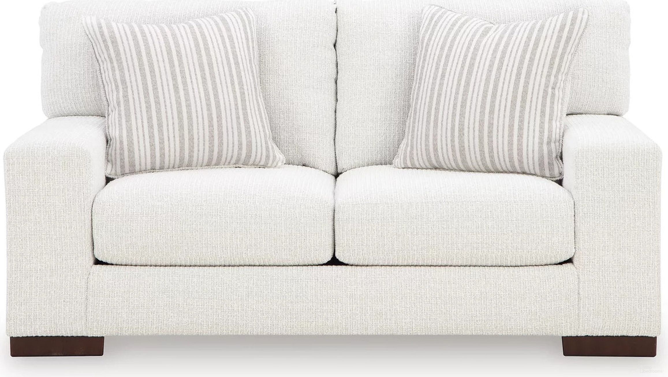 The appearance of Hartside Loveseat In Frosted designed by Signature Design by Ashley in the modern / contemporary interior design. This frosted piece of furniture  was selected by 1StopBedrooms from Hartside Collection to add a touch of cosiness and style into your home. Sku: 8010435. Material: Performance Fabric.