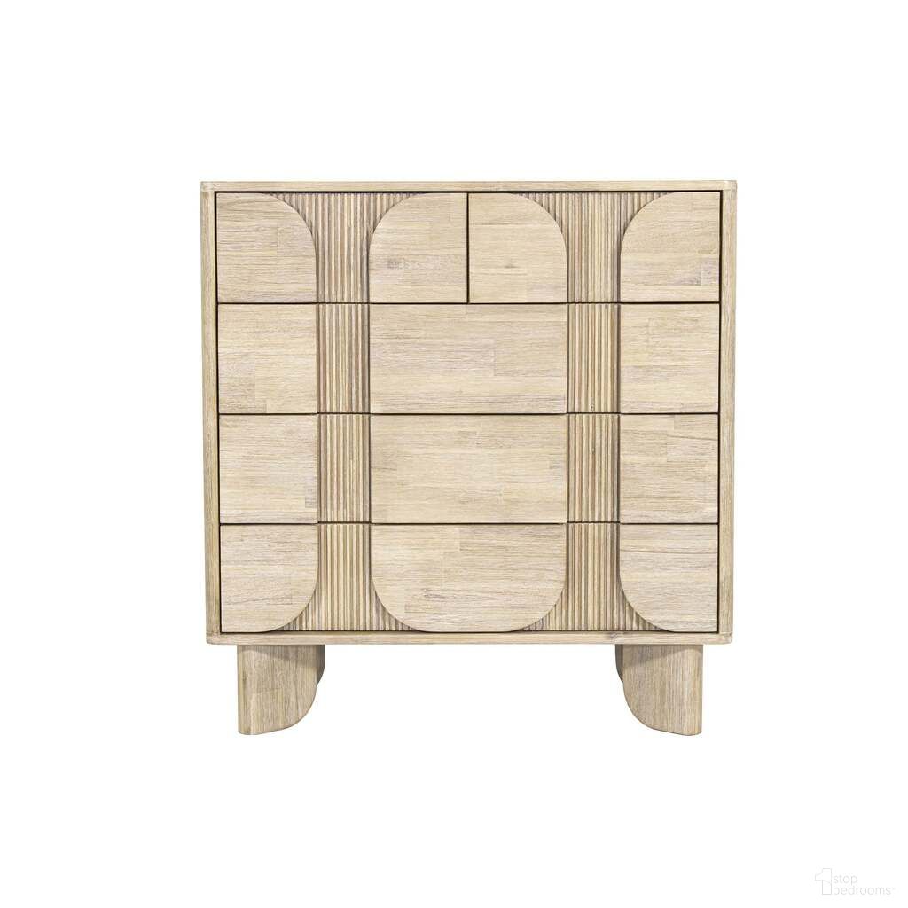 The appearance of Haru 5 Drawer Chest In Sand Wash designed by LH Imports in the modern / contemporary interior design. This sand wash piece of furniture was selected by 1StopBedrooms from Haru Collection to add a touch of cosiness and style into your home. Sku: HAR005. Material: Acacia.