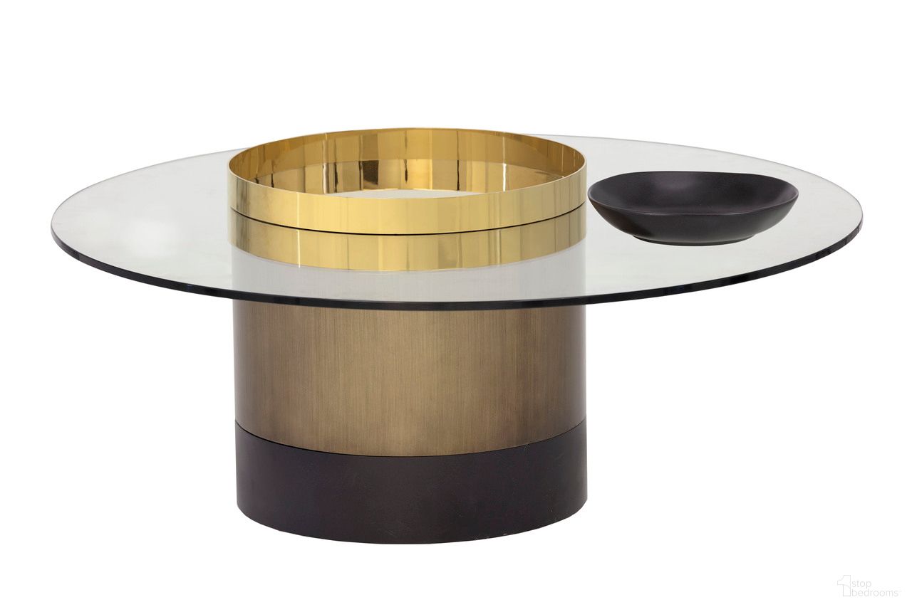 Haru Coffee Table In Clear and Gold