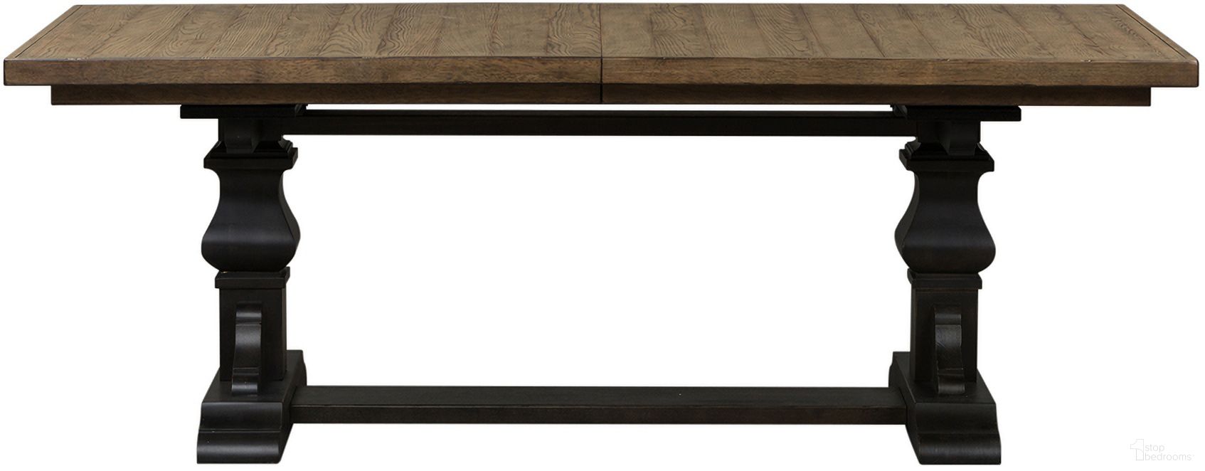 The appearance of Harvest Home Trestle Table In Chalkboard designed by Liberty in the rustic / southwestern interior design. This chalkboard piece of furniture was selected by 1StopBedrooms from Harvest Home Collection to add a touch of cosiness and style into your home. Sku: 879-P4204;879-T4204. Table Base Style: Trestle. Table Top Shape: Rectangular. Size: 104" x 40". Material: Solid Rubberwood.