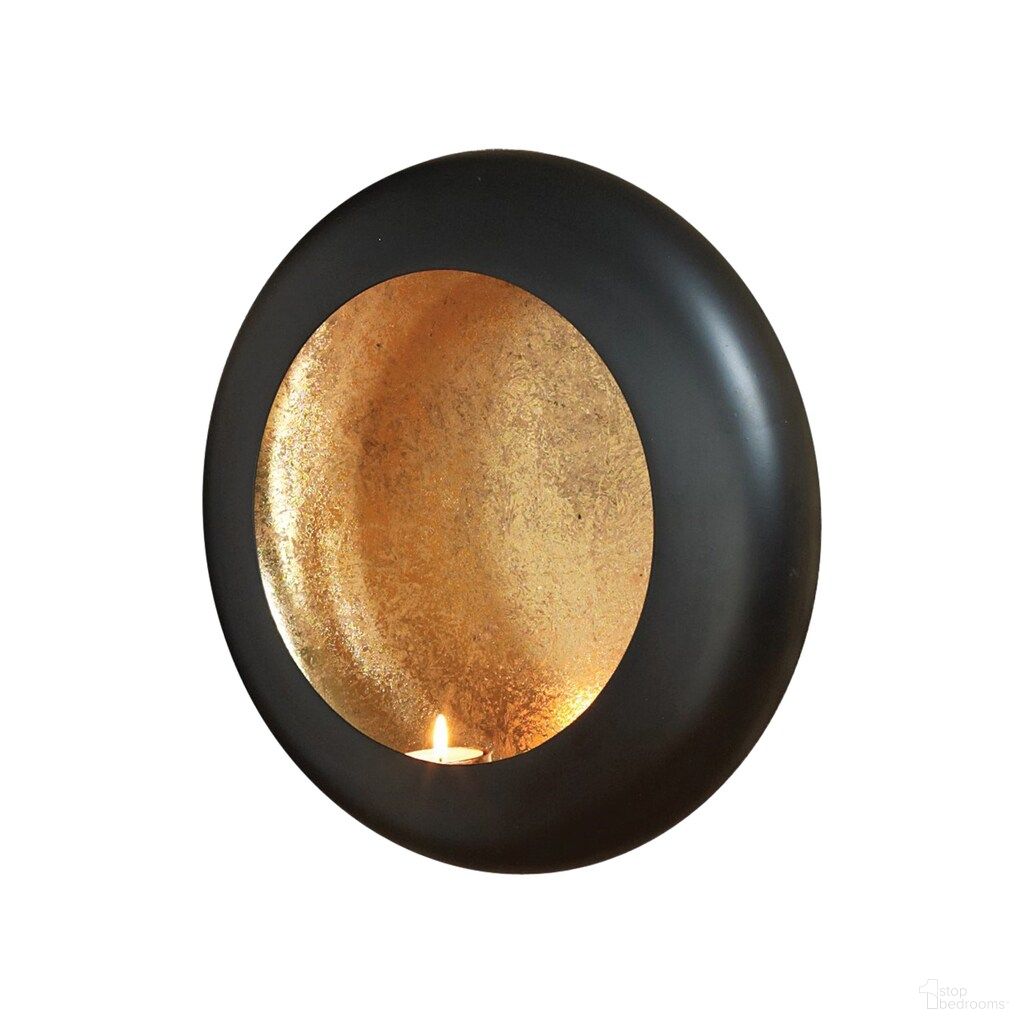 Harvest Medium Moon Wall Tea Light Holder In Black