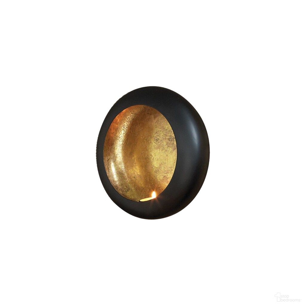 Harvest Small Moon Wall Tea Light Holder In Black
