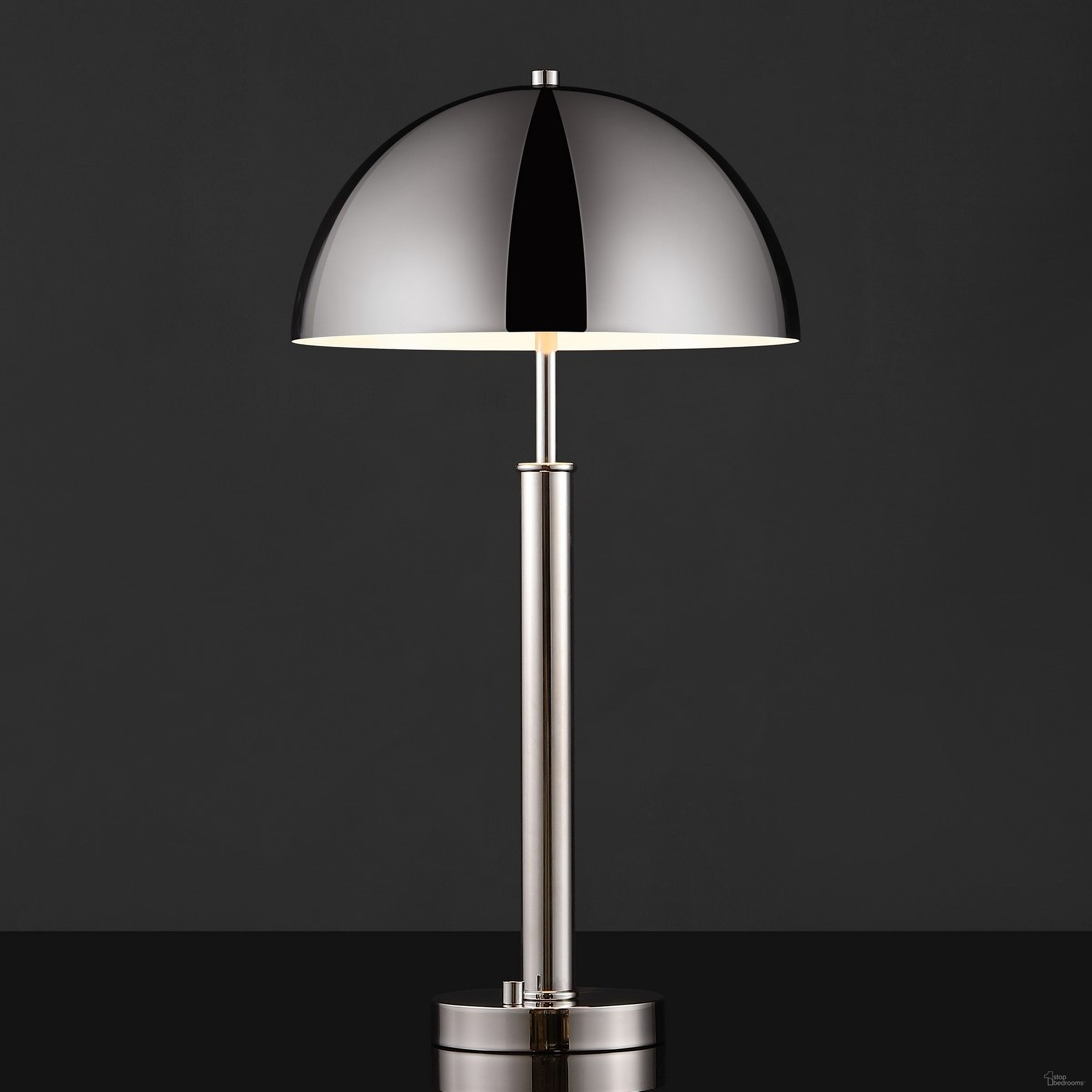 Harvey Metal Dome Table Lamp In Nickle