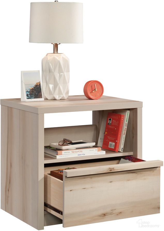 The appearance of Harvey Park Night Stand In Pacific Maple designed by Sauder in the modern / contemporary interior design. This pacific maple piece of furniture was selected by 1StopBedrooms from Harvey Park Collection to add a touch of cosiness and style into your home. Sku: 433255. Material: Engineered Wood.