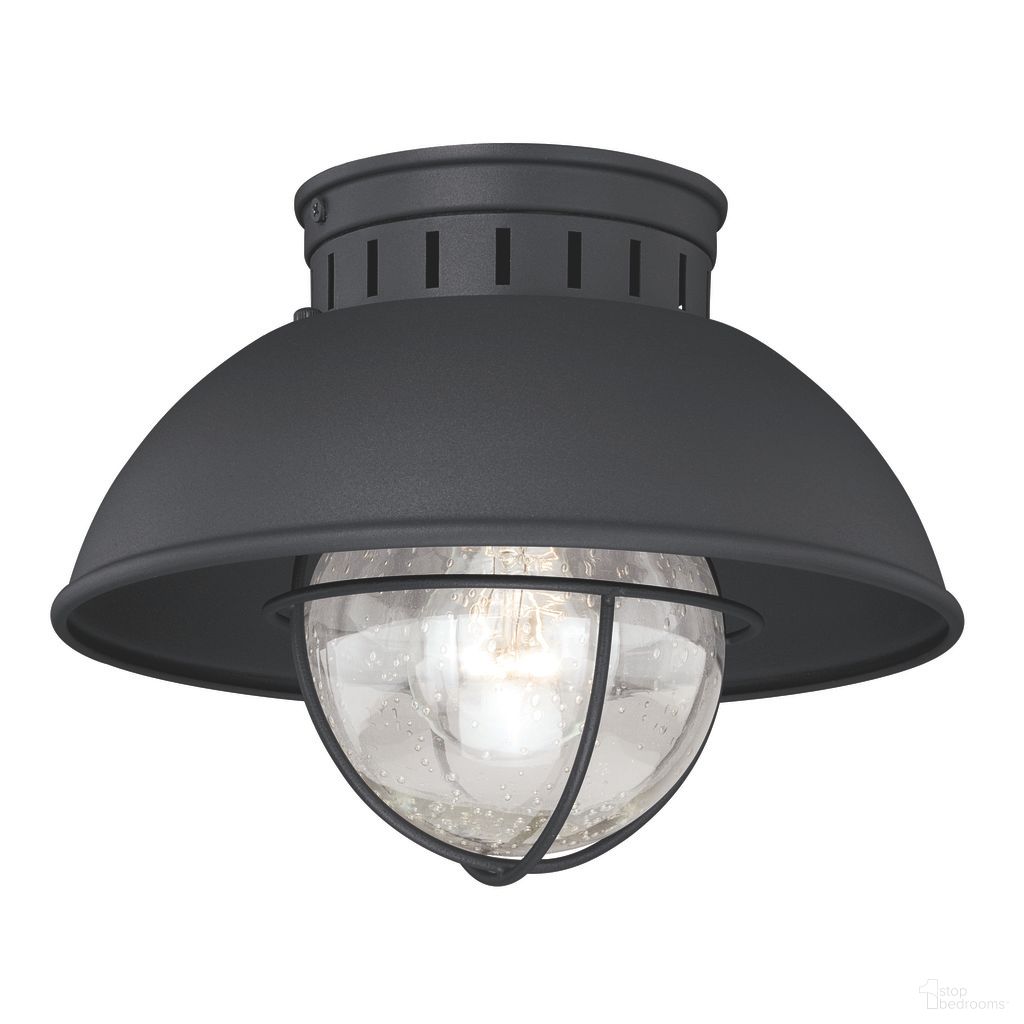 The appearance of Harwich 10 Inch Outdoor Flush Mount Ceiling Light In Textured Black designed by Vaxcel in the coastal interior design. This textured black piece of furniture was selected by 1StopBedrooms from Harwich Collection to add a touch of cosiness and style into your home. Sku: T0142. Material: Steel.
