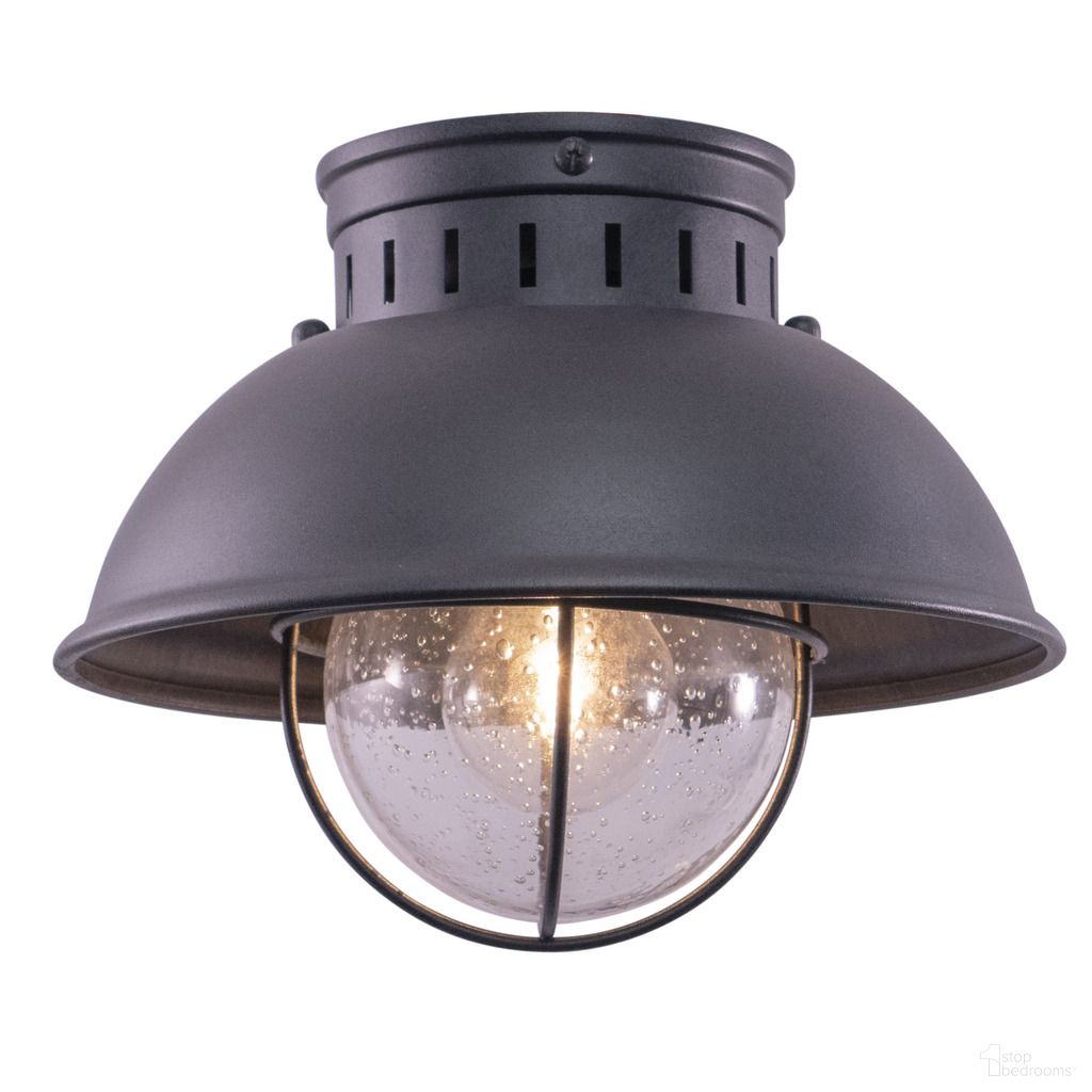 The appearance of Harwich 10 Inch Outdoor Flush Mount Ceiling Light In Textured Gray designed by Vaxcel in the coastal interior design. This textured gray piece of furniture was selected by 1StopBedrooms from Harwich Collection to add a touch of cosiness and style into your home. Sku: T0264. Material: Steel.