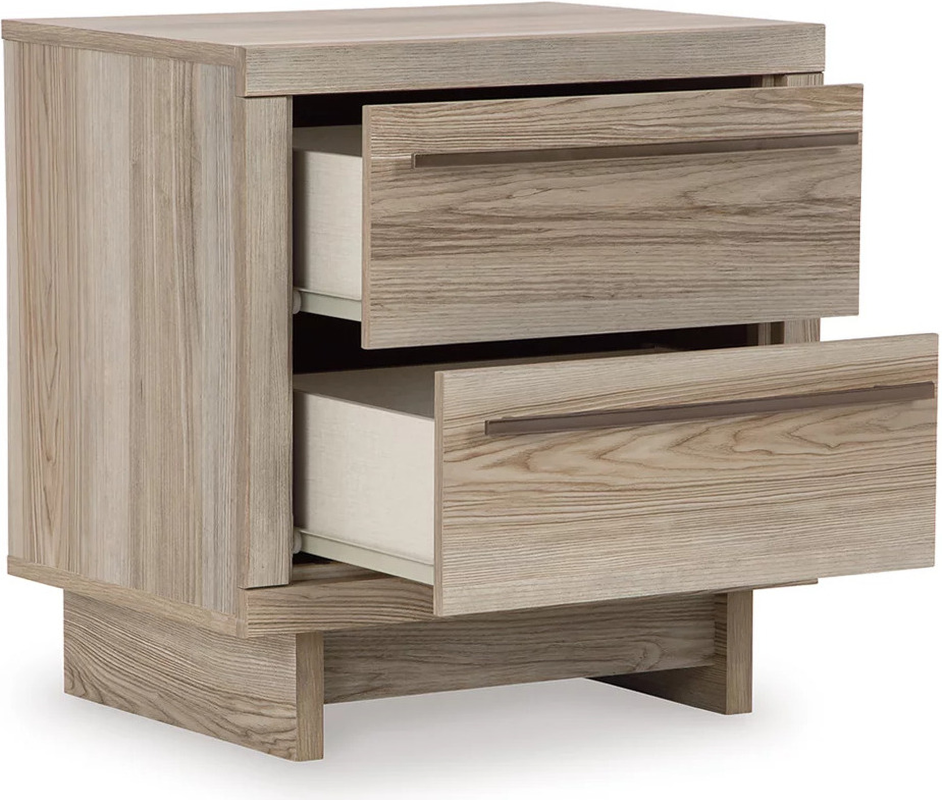 Hasbrick Tan Two Drawer Night Stand by Ashley Furniture | 1StopBedrooms