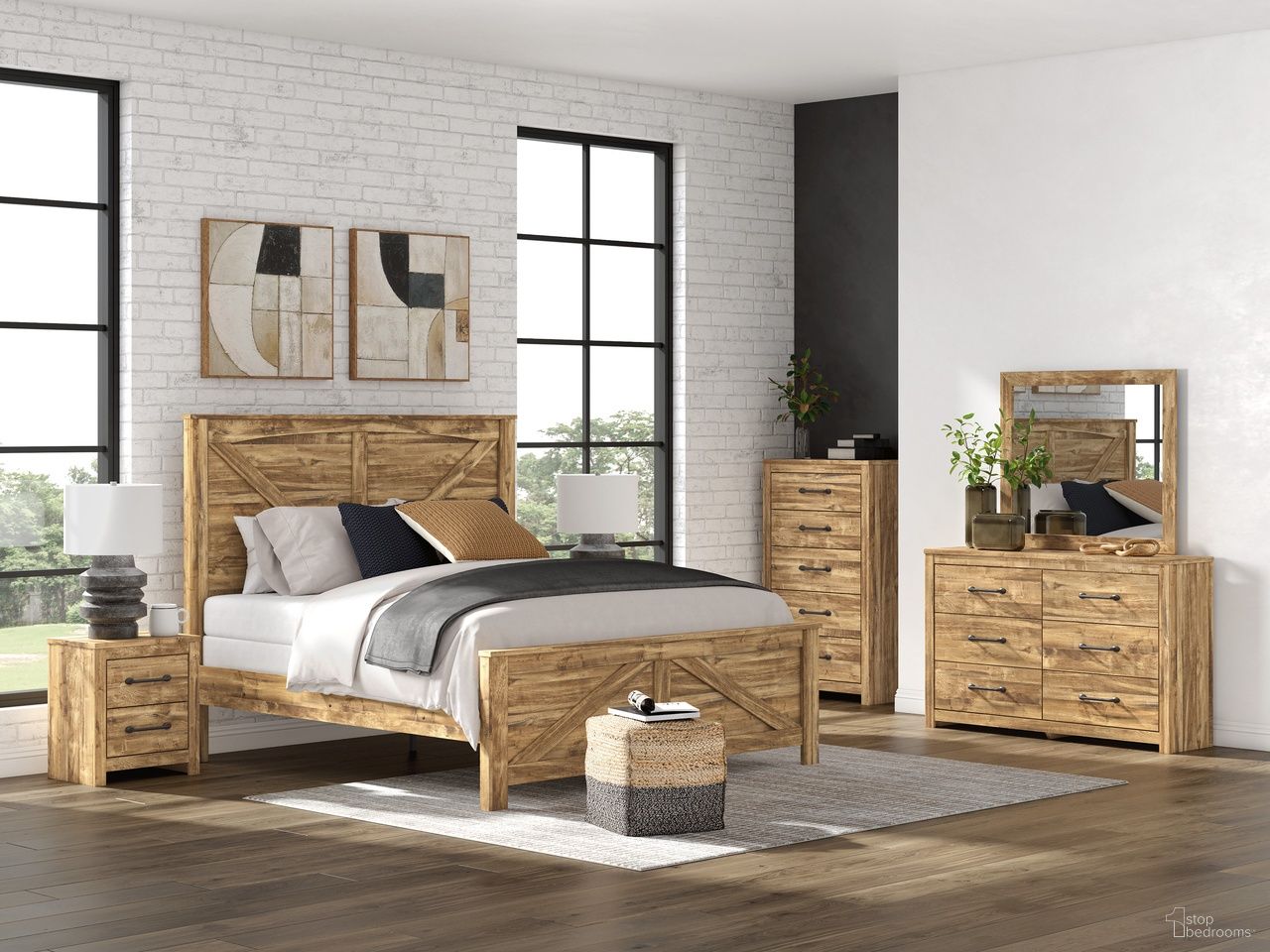 The appearance of Hastiport Panel Bedroom Set In Brown designed by Signature Design by Ashley in the transitional interior design. This brown piece of furniture was selected by 1StopBedrooms from Hastiport Collection to add a touch of cosiness and style into your home. Sku: NCB1580-64;NCB1580-67;NCB1580-98;NCB1580-92. Material: Wood. Bed Size: Queen.
