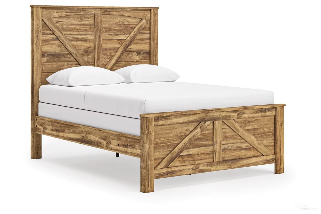 The appearance of Hastiport Queen Crossbuck Panel Bed In Brown designed by Signature Design by Ashley in the transitional interior design. This brown piece of furniture was selected by 1StopBedrooms from Hastiport Collection to add a touch of cosiness and style into your home. Sku: NCB1580-54;NCB1580-57;NCB1580-96. Bed Type: Panel Bed. Bed Size: Queen.