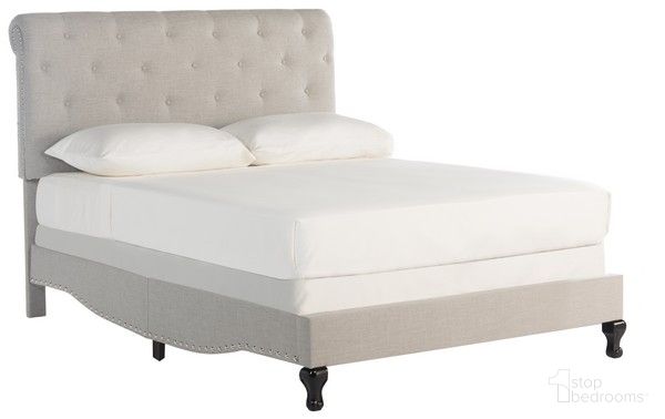 The appearance of Hathaway Full Bed in Light Grey designed by Safavieh in the traditional interior design. This light grey piece of furniture was selected by 1StopBedrooms from Hathaway Collection to add a touch of cosiness and style into your home. Sku: FOX6214D-F. Bed Size: Full. Material: Iron. Bed Type: Upholstered Bed.