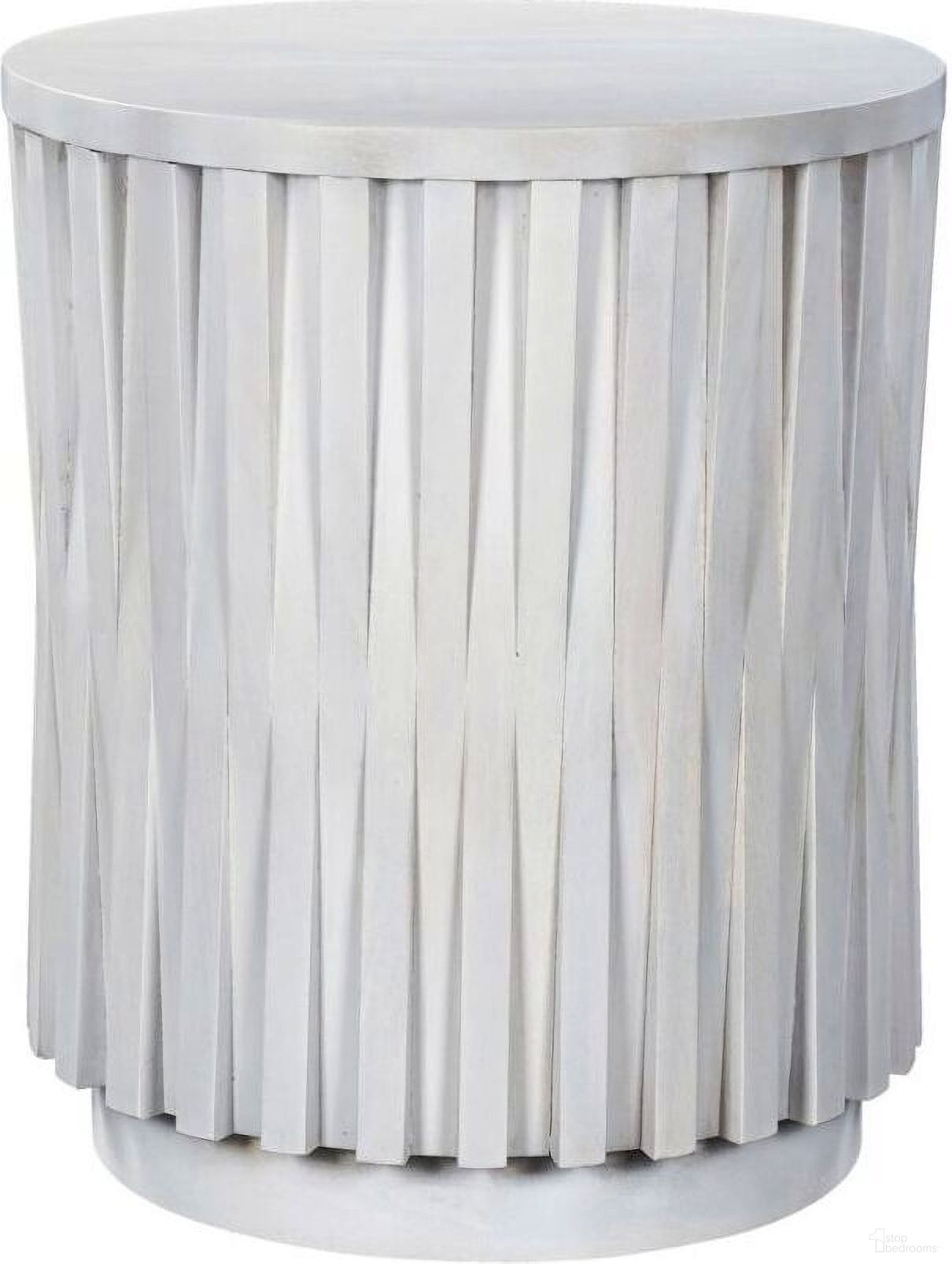 The appearance of Hatteras Hi-Lo Vertical Slats Accent Table In Whitewash designed by Carolina Living in the coastal interior design. This white wash piece of furniture  was selected by 1StopBedrooms from Hatteras Collection to add a touch of cosiness and style into your home. Sku: AT-2024-WS-WWWD. Material: Mango Wood.
