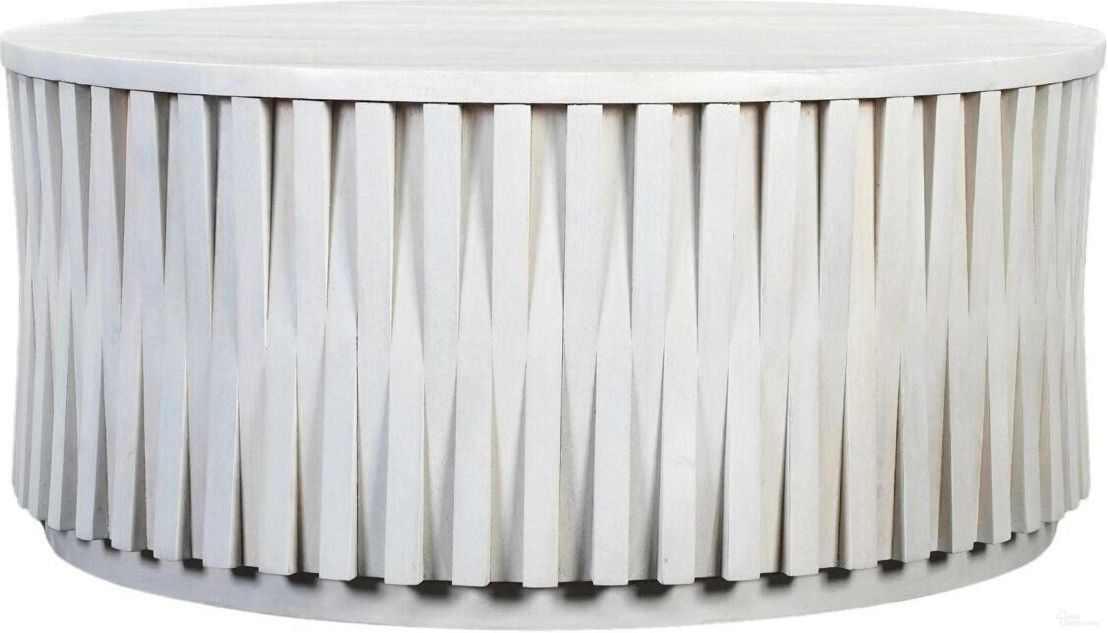 The appearance of Hatteras Woven Coffee Table In Whitewash designed by Carolina Living in the coastal interior design. This white wash piece of furniture was selected by 1StopBedrooms from Hatteras Collection to add a touch of cosiness and style into your home. Sku: CT-4018-WS-WWWD. Material: Mango Wood.