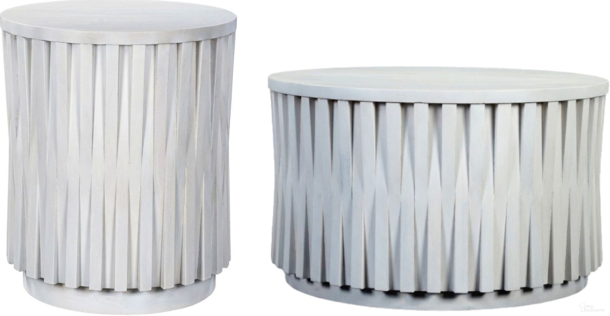 The appearance of Hatteras Woven Occasional Table Set In Whitewash designed by Carolina Living in the coastal interior design. This white wash piece of furniture was selected by 1StopBedrooms from Hatteras Collection to add a touch of cosiness and style into your home. Sku: CT-3018-WS-WWWD;AT-2024-WS-WWWD. Material: Mango Wood.