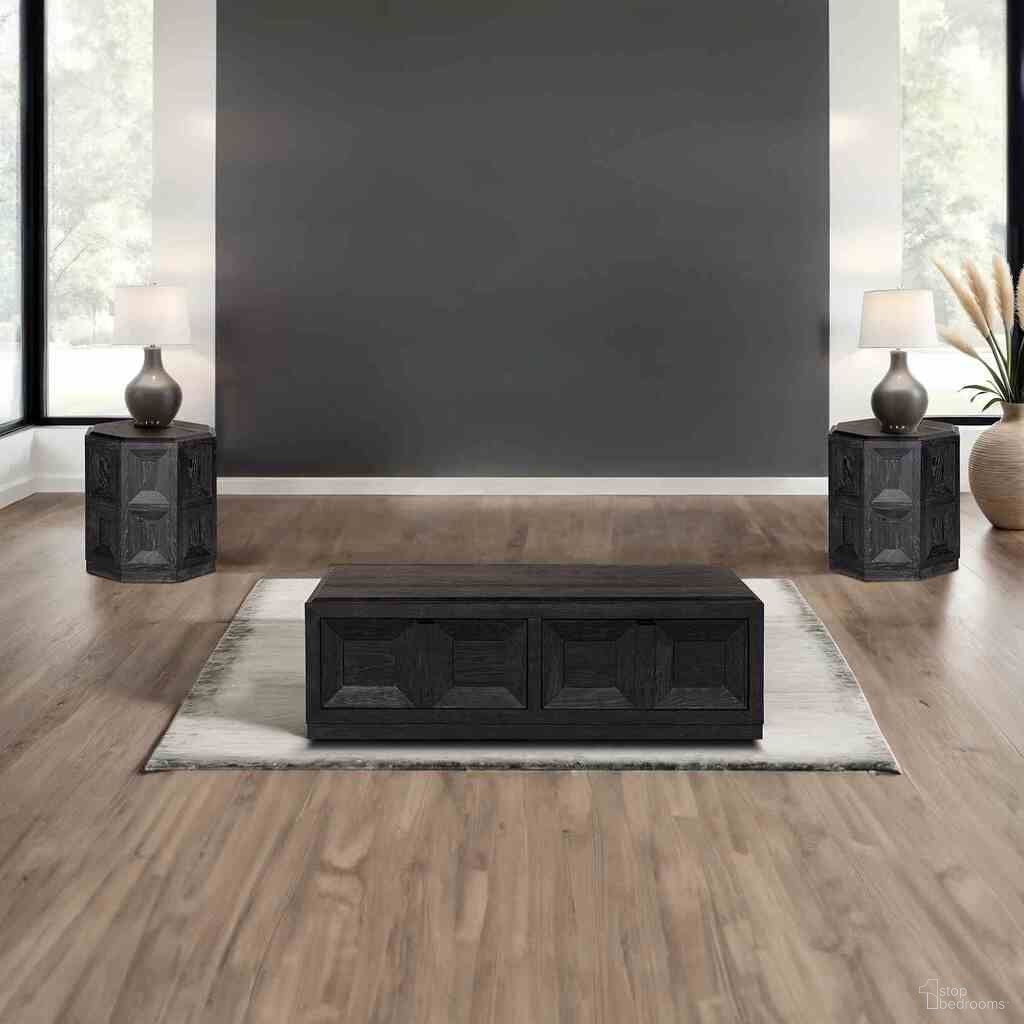 The appearance of Hatton Cross Rectangular Occasional Table Set with Casters In Black designed by Furniture of America in the modern / contemporary interior design. This black piece of furniture was selected by 1StopBedrooms from Hatton Cross Collection to add a touch of cosiness and style into your home. Sku: FM49011BK-C;FM49011BK-E. Material: Engineered Wood.