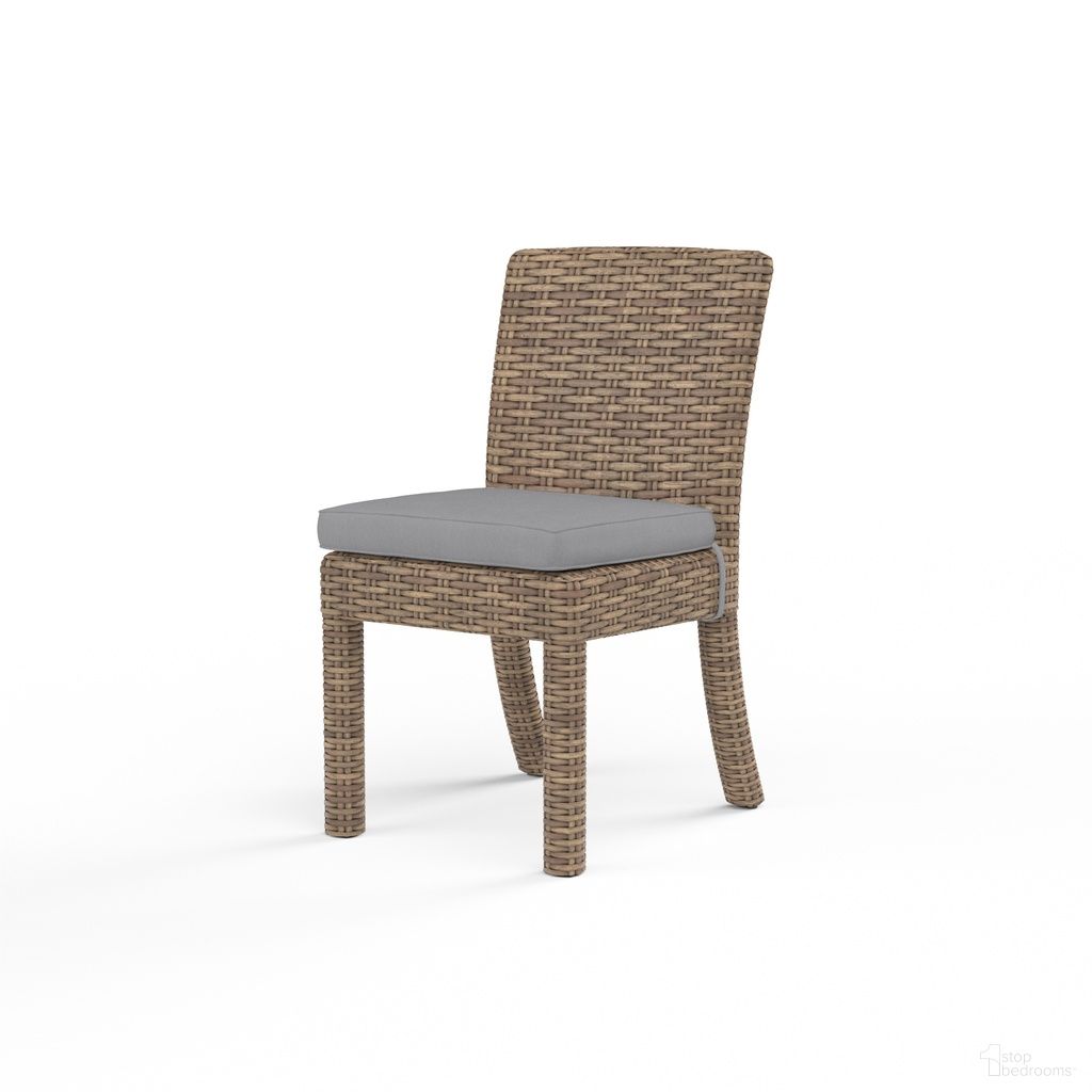 The appearance of Havana Armless Dining Chair in Canvas Granite designed by Sunset West in the transitional interior design. This canvas granite piece of furniture was selected by 1StopBedrooms from Havana Collection to add a touch of cosiness and style into your home. Sku: SW1701-1A-5402. Material: Resin Wicker.