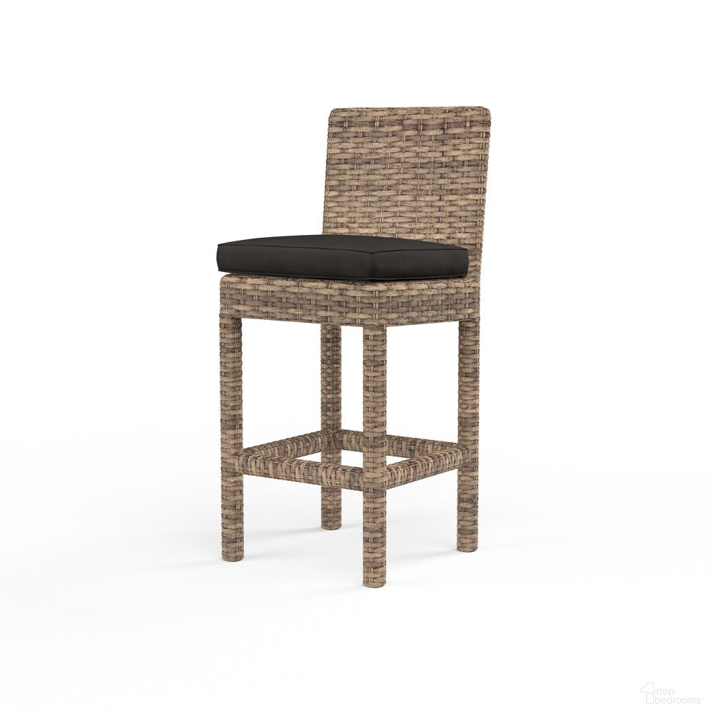 The appearance of Havana Barstool in Spectrum Carbon designed by Sunset West in the transitional interior design. This spectrum carbon piece of furniture was selected by 1StopBedrooms from Havana Collection to add a touch of cosiness and style into your home. Sku: SW1701-7B-48085. Material: Resin Wicker.
