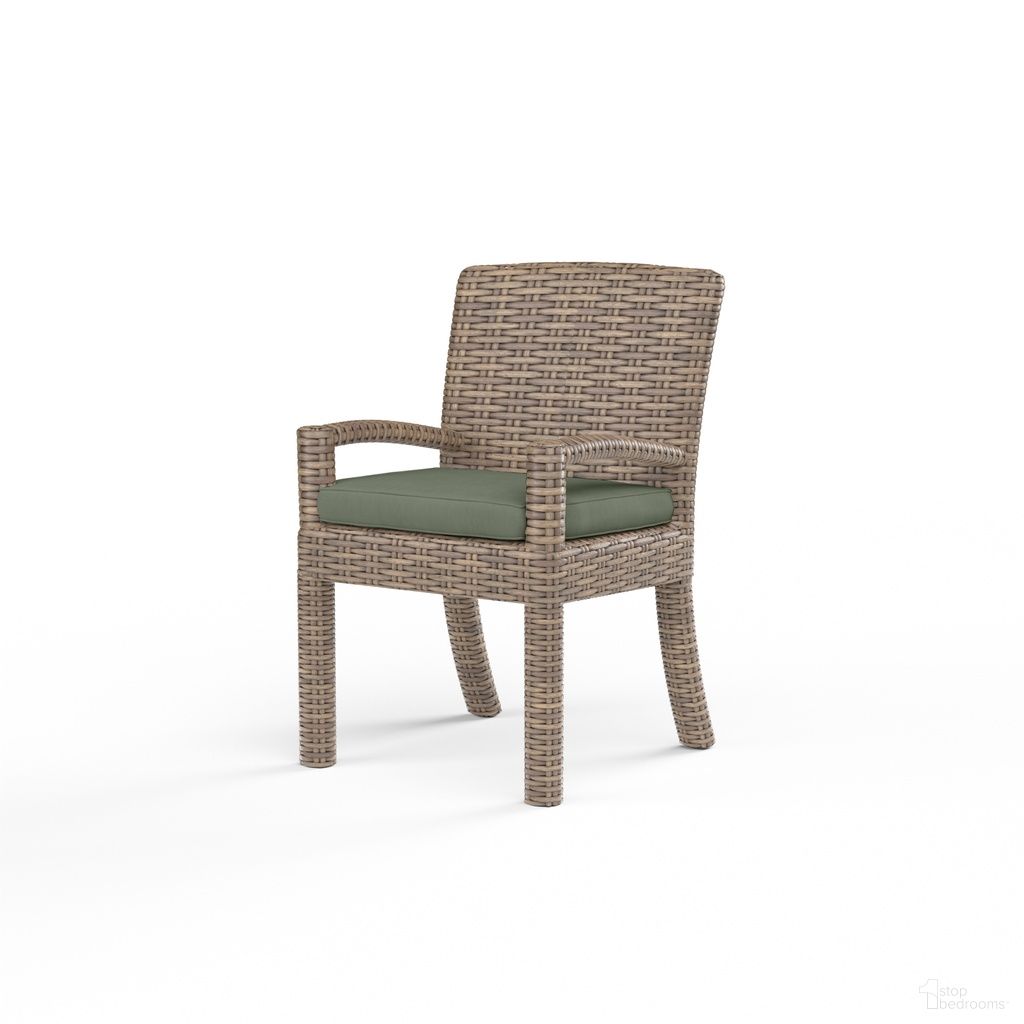 The appearance of Havana Dining Chair in Cast Sage designed by Sunset West in the transitional interior design. This cast sage piece of furniture  was selected by 1StopBedrooms from Havana Collection to add a touch of cosiness and style into your home. Sku: SW1701-1-48092. Material: Resin Wicker.