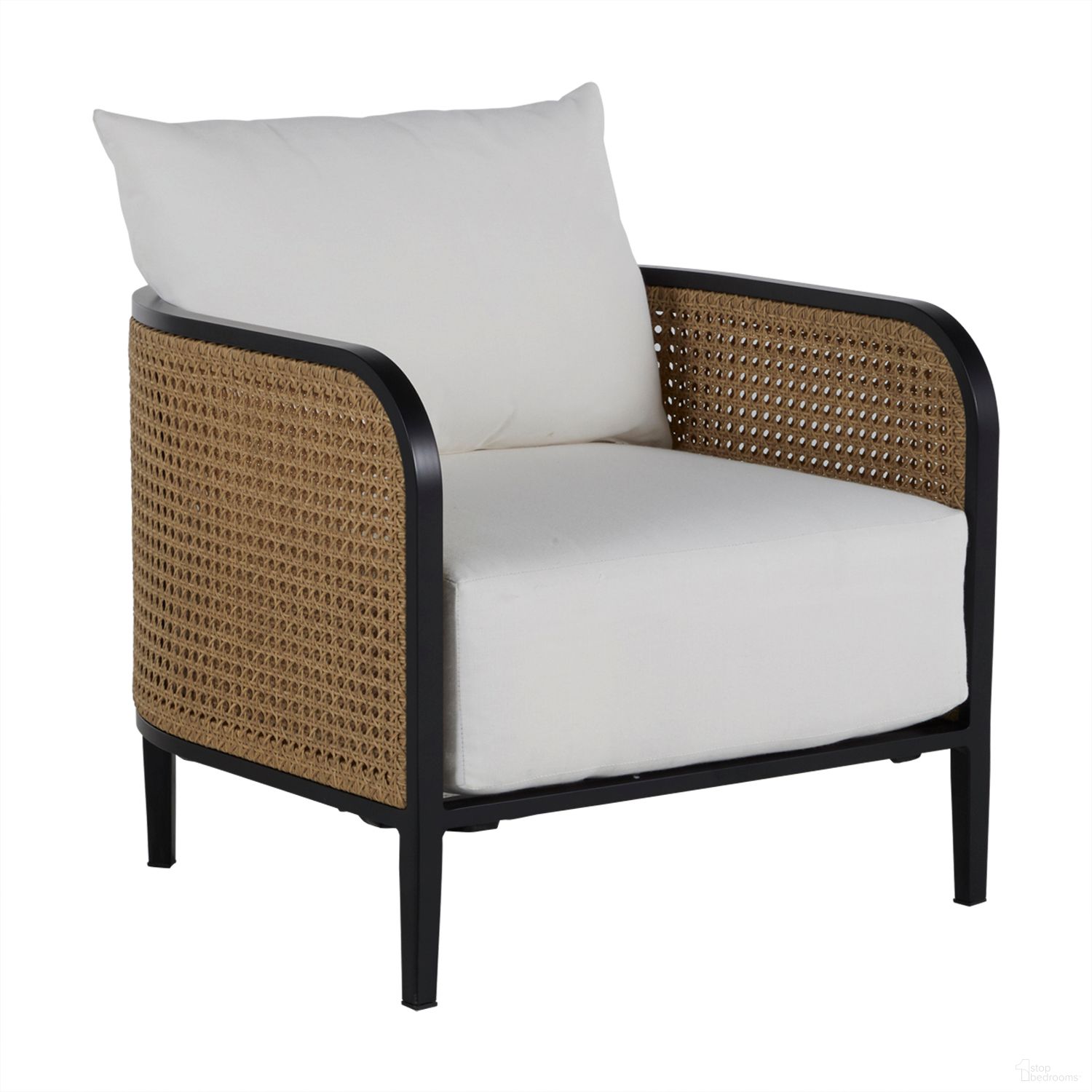 The appearance of Havana Lounge Chair In Bali Pearl designed by Summer Classics in the modern / contemporary interior design. This bali pearl piece of furniture was selected by 1StopBedrooms from Havana Collection to add a touch of cosiness and style into your home. Sku: 438084+C759P4219N. Material: Wicker.