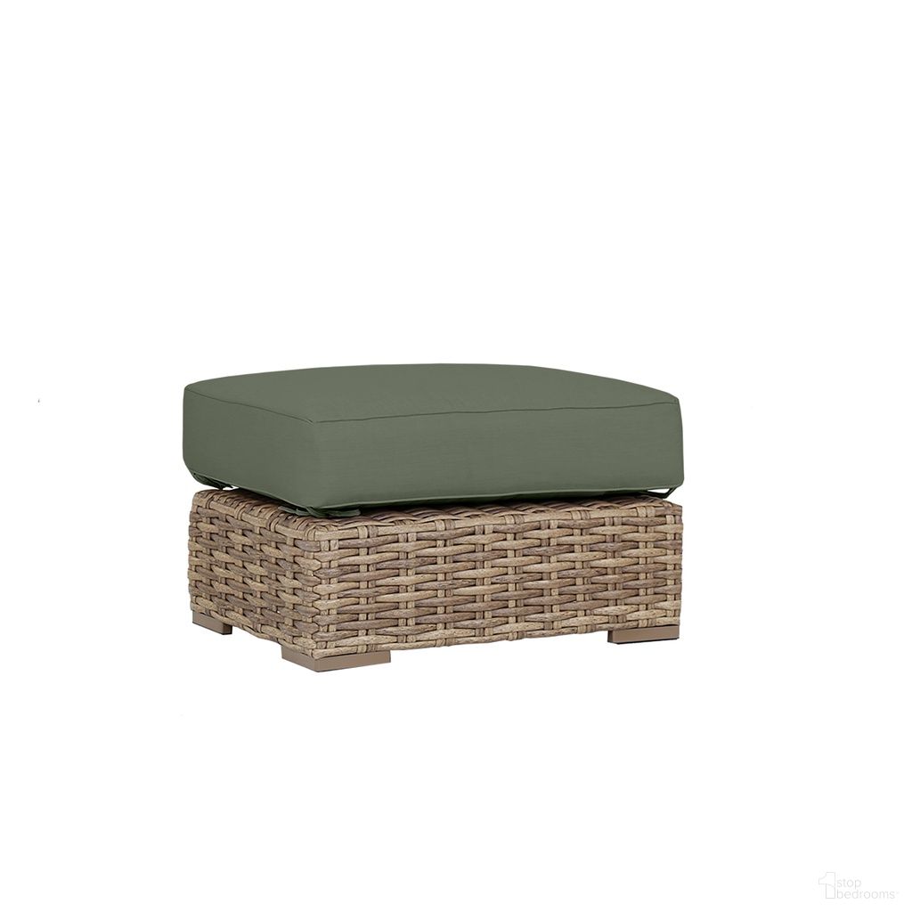 Havana Ottoman in Cast Sage