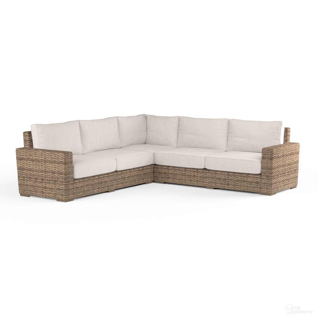 The appearance of Havana Sectional in Canvas Natural designed by Sunset West in the transitional interior design. This canvas natural piece of furniture was selected by 1StopBedrooms from Havana Collection to add a touch of cosiness and style into your home. Sku: SW1701-SEC-5404. Material: Resin Wicker.