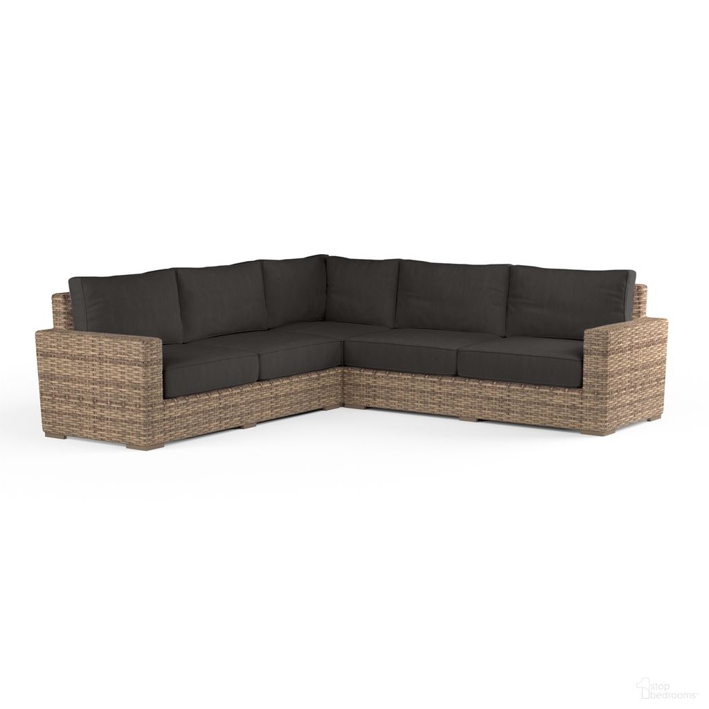 The appearance of Havana Sectional in Spectrum Carbon designed by Sunset West in the transitional interior design. This spectrum carbon piece of furniture was selected by 1StopBedrooms from Havana Collection to add a touch of cosiness and style into your home. Sku: SW1701-SEC-48085. Material: Resin Wicker.