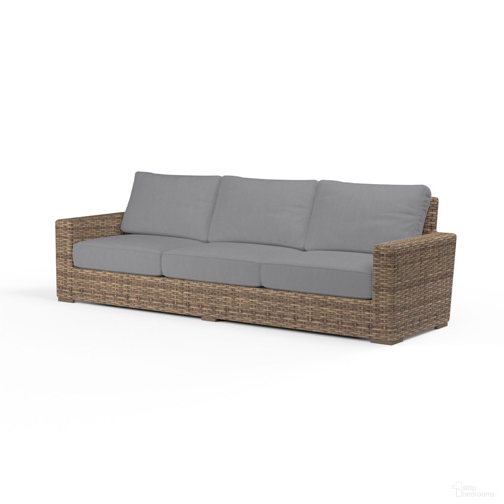 The appearance of Havana Sofa in Canvas Granite designed by Sunset West in the transitional interior design. This canvas granite piece of furniture was selected by 1StopBedrooms from Havana Collection to add a touch of cosiness and style into your home. Sku: SW1701-23-5402. Material: Resin Wicker.