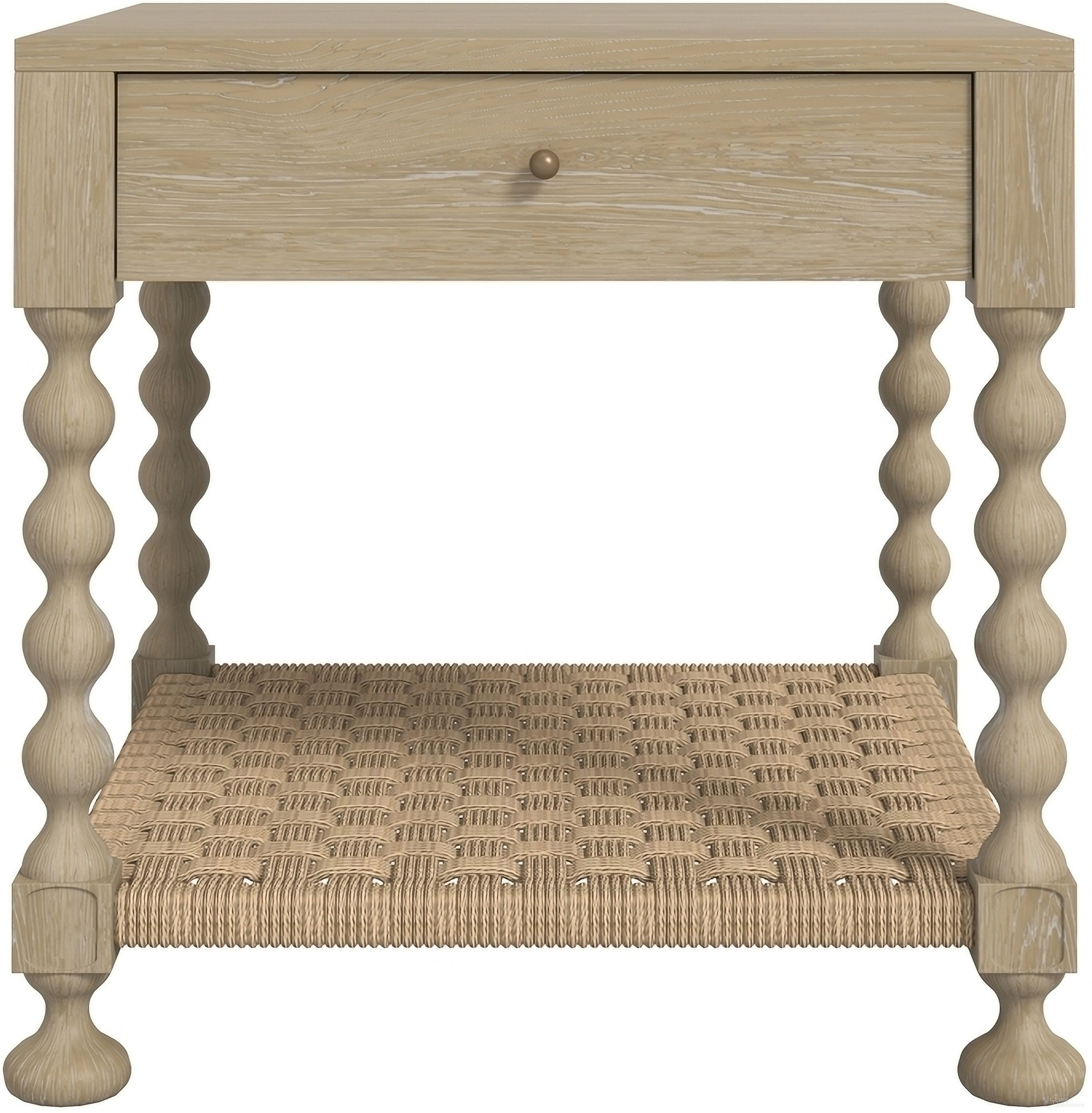 The appearance of Haven Drawer End Table In Blonde Oak designed by A.R.T. in the transitional interior design. This blonde oak piece of furniture was selected by 1StopBedrooms from Haven Collection to add a touch of cosiness and style into your home. Sku: 339304-2325. Material: Parawood.