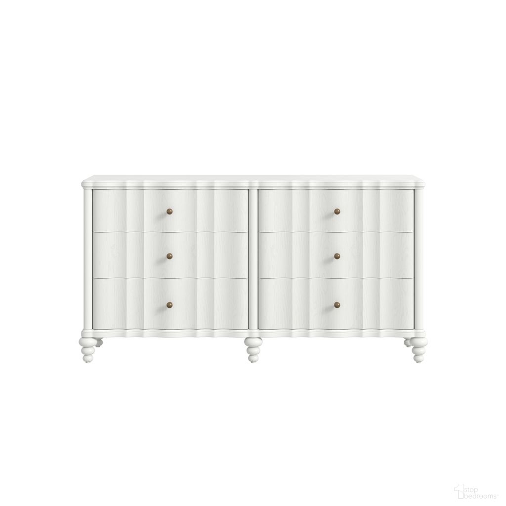 The appearance of Haven Dresser In Warm White designed by A.R.T. in the transitional interior design. This warm white piece of furniture was selected by 1StopBedrooms from Haven Collection to add a touch of cosiness and style into your home. Sku: 339130-2367. Material: Parawood.