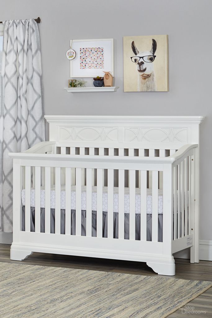 Haven Hill 4 In 1 Convertible Crib In White Lace