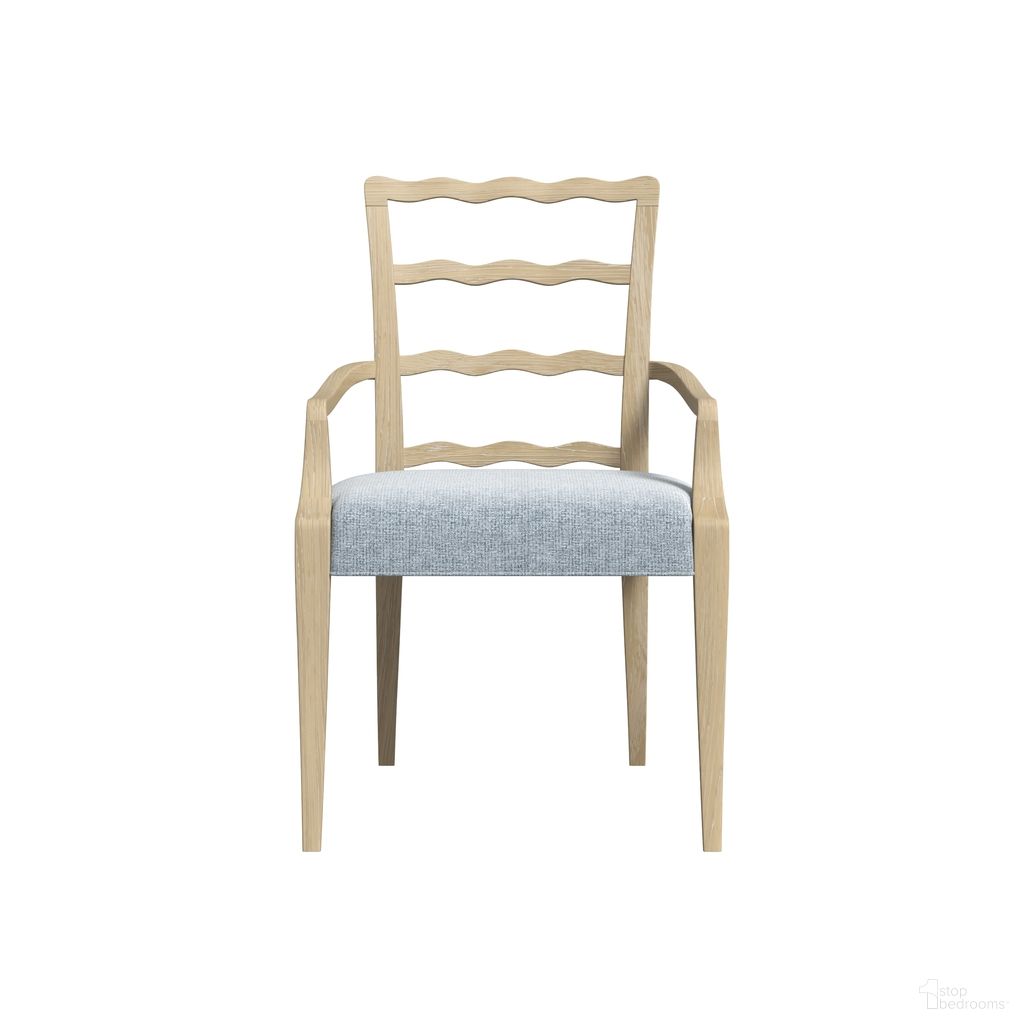 The appearance of Haven Ladderback Arm Chair In Blonde Oak designed by A.R.T. in the transitional interior design. This blonde oak piece of furniture was selected by 1StopBedrooms from Haven Collection to add a touch of cosiness and style into your home. Sku: 339205-2325. Chair Type: Arm Chair. Material: Parawood.