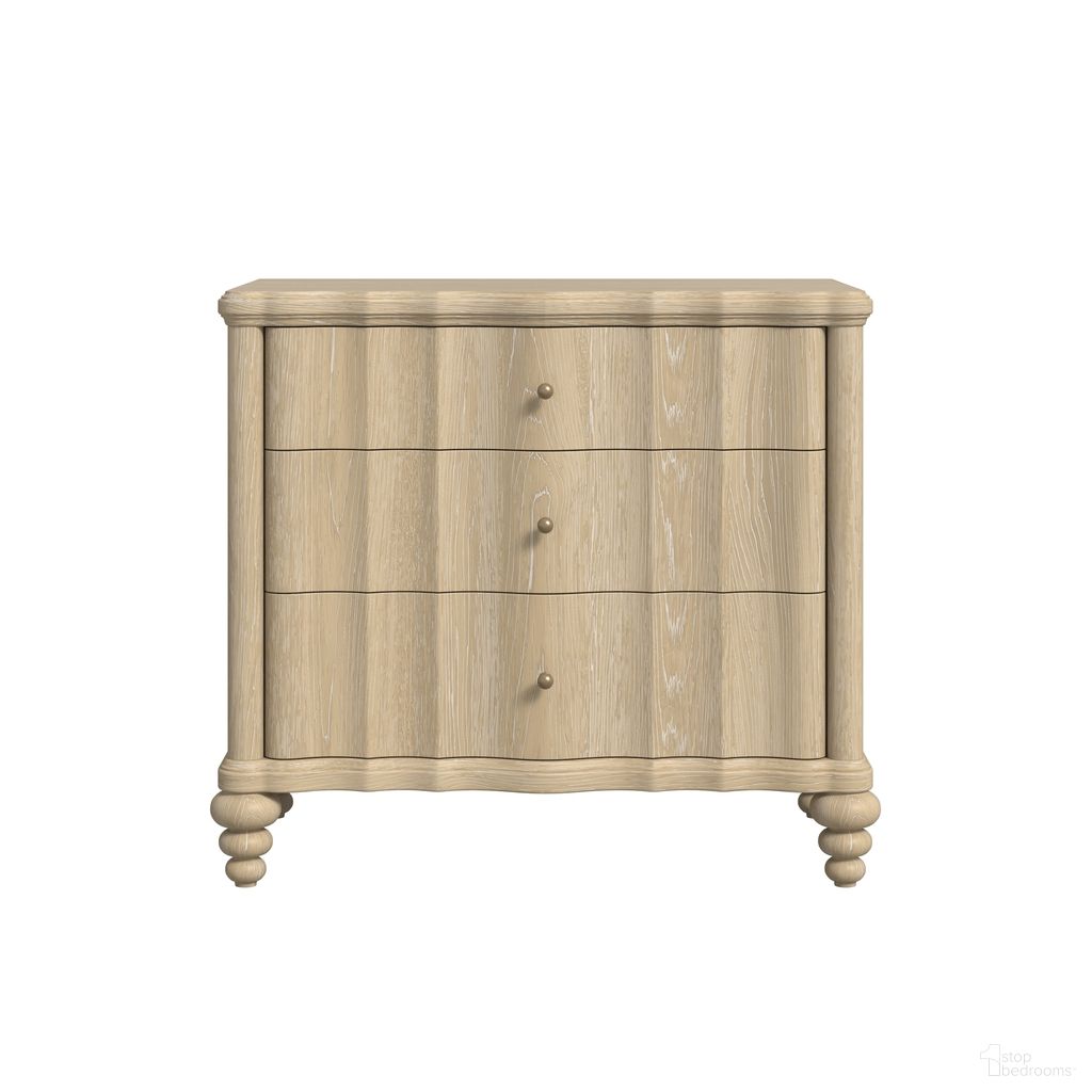 The appearance of Haven Nightstand In Blonde Oak designed by A.R.T. in the transitional interior design. This blonde oak piece of furniture was selected by 1StopBedrooms from Haven Collection to add a touch of cosiness and style into your home. Sku: 339141-2325. Material: Parawood.