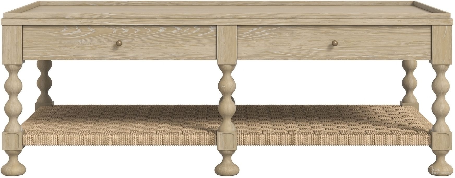 The appearance of Haven Rectangular Cocktail Table In Blonde Oak designed by A.R.T. in the transitional interior design. This blonde oak piece of furniture was selected by 1StopBedrooms from Haven Collection to add a touch of cosiness and style into your home. Sku: 339300-2325. Material: Parawood.