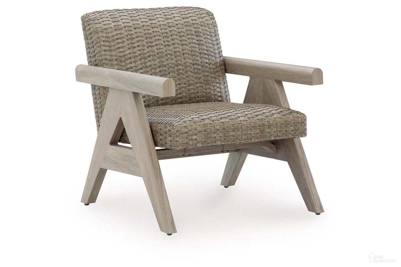 The appearance of Haven Retreat Outdoor Rocking Lounge Chair In Beige designed by Signature Design by Ashley in the transitional interior design. This beige piece of furniture was selected by 1StopBedrooms from Haven Retreat Collection to add a touch of cosiness and style into your home. Sku: NCP690-821. Material: Metal.