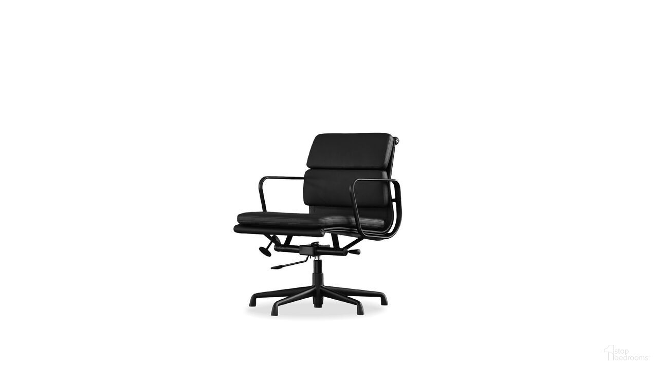 Hawk Low Office Chair Powder Coated Black Frame with Glides In Black