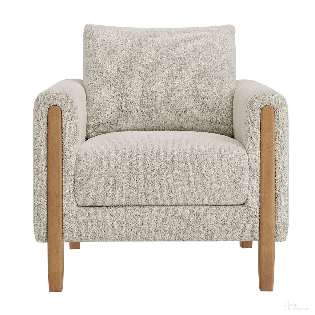 The appearance of Hawken Boucle Fabric Accent Armchair In Parchment Beech designed by Modway in the modern / contemporary interior design. This parchment beech piece of furniture  was selected by 1StopBedrooms from Hawken Collection to add a touch of cosiness and style into your home. Sku: EEI-7459-PCH-BEE. Material: Boucle Fabric.