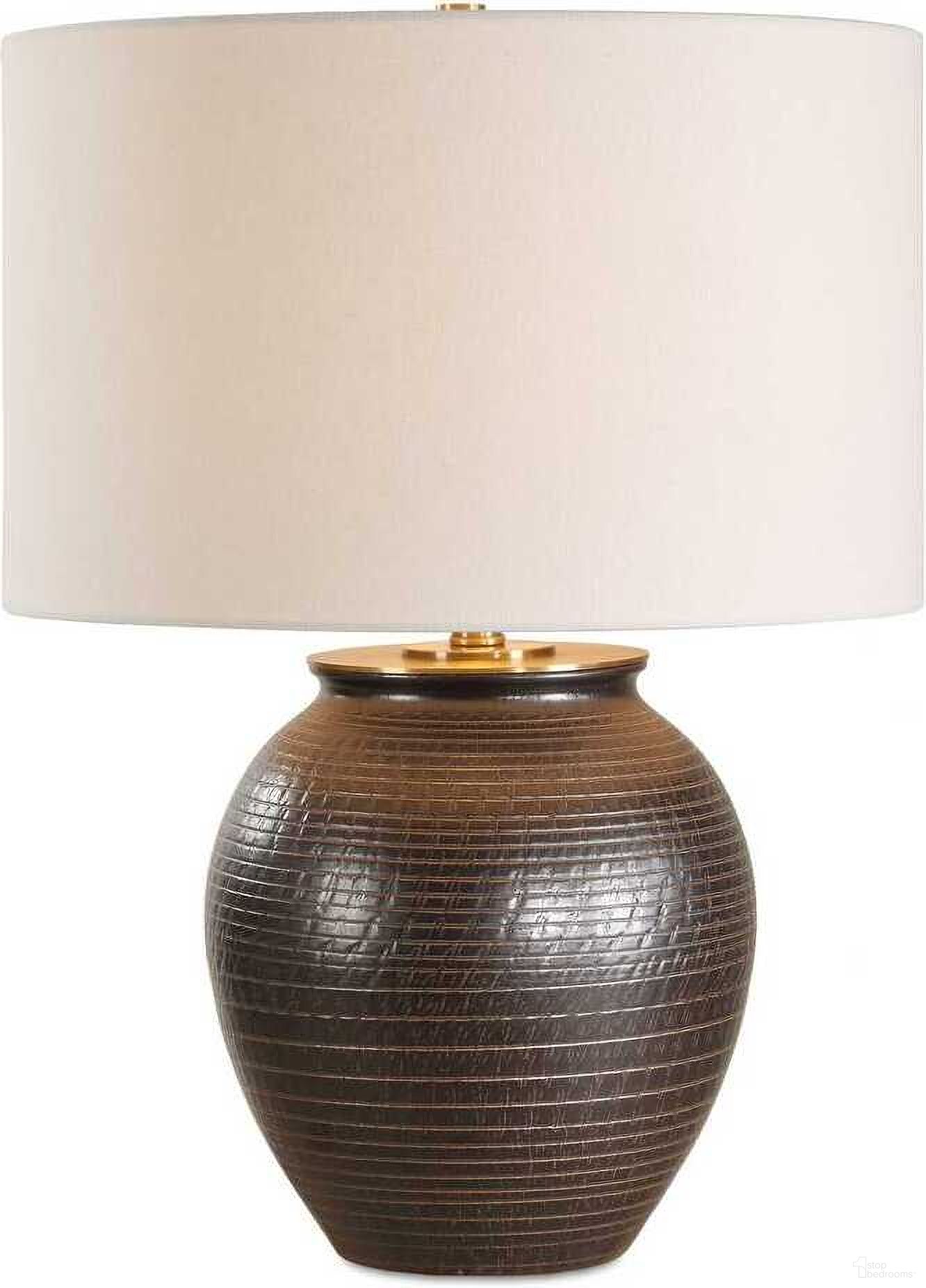 Hawkins Ribbed Table Lamp In Black