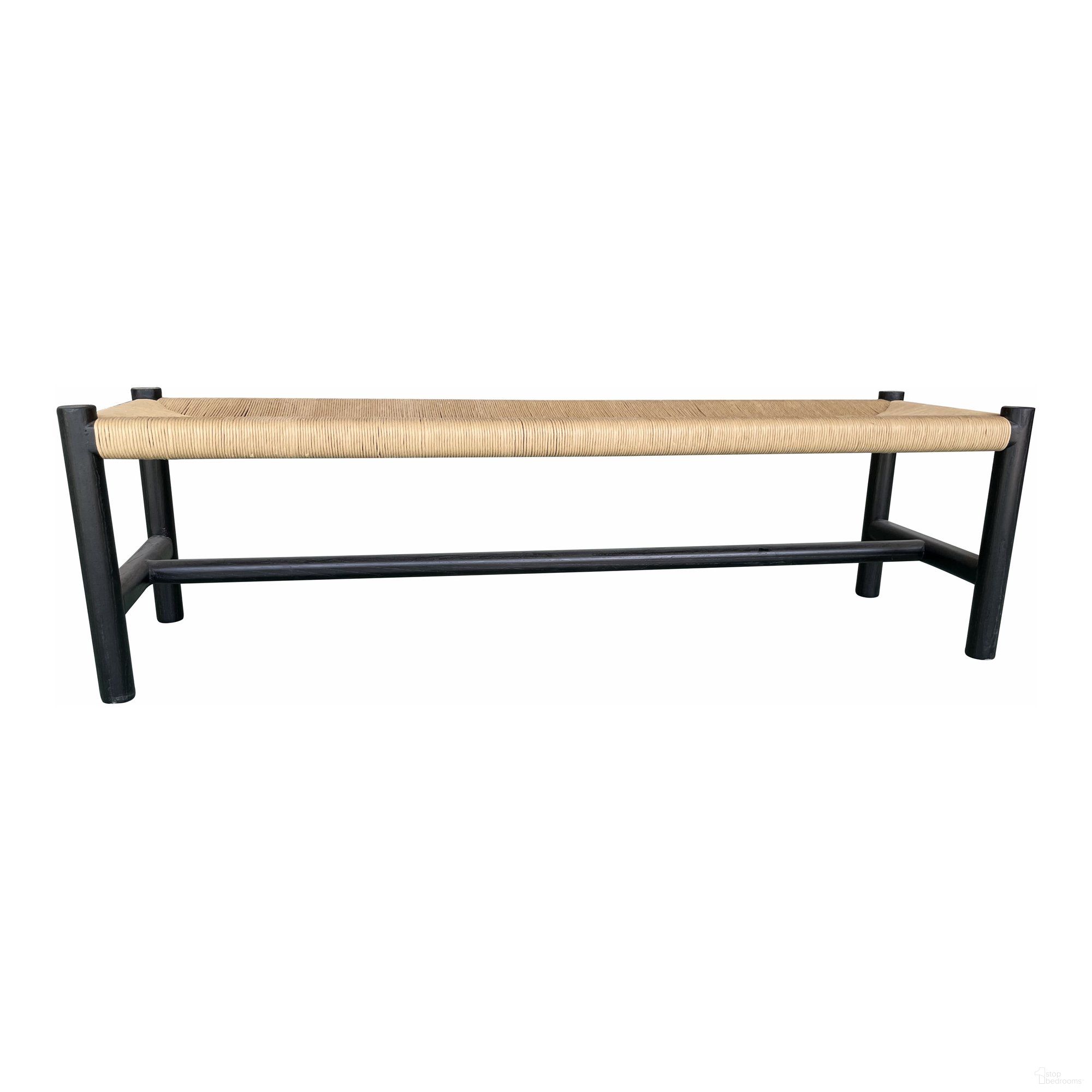 The appearance of Hawthorn Large Bench In Black designed by Moes Home in the rustic / southwestern interior design. This black piece of furniture was selected by 1StopBedrooms from Hawthorn Collection to add a touch of cosiness and style into your home. Sku: FG-1028-02. Material: Wood.