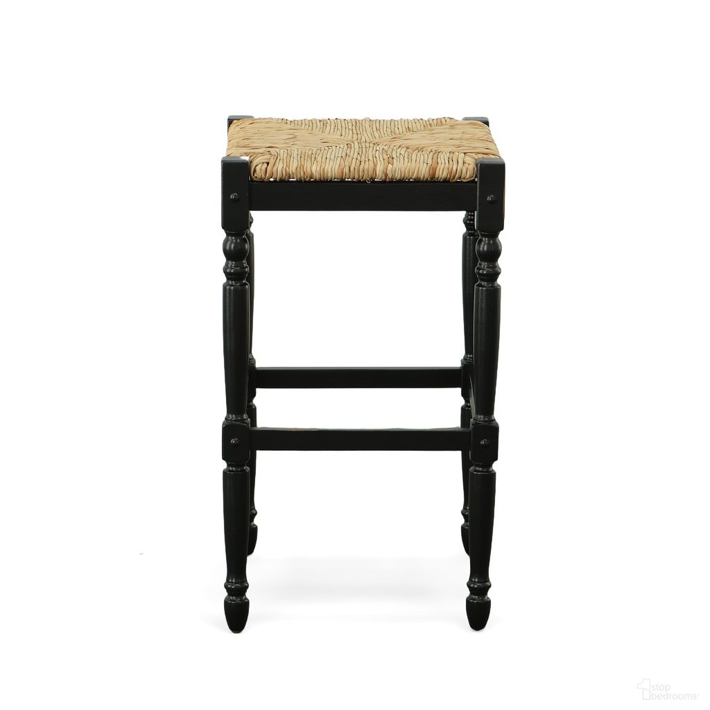 The appearance of Hawthorne 29 Inch Barstool In Antique Black and Natural designed by Carolina Living in the traditional interior design. This antique black and natural piece of furniture was selected by 1StopBedrooms from Hawthorne Collection to add a touch of cosiness and style into your home. Sku: 2663-RTA-AB. Material: Rubberwood.