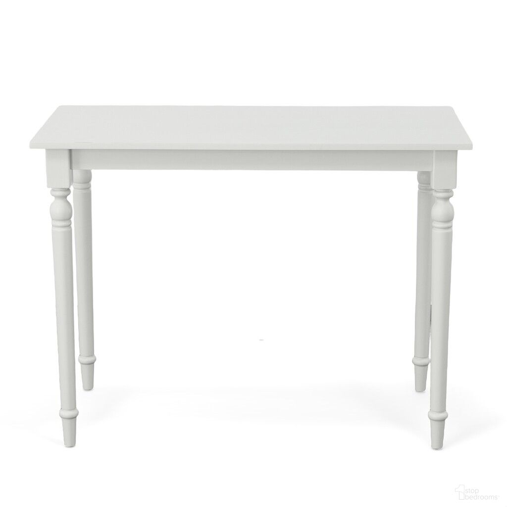 The appearance of Hawthorne Bar Table In Antique White designed by Carolina Living in the traditional interior design. This antique white piece of furniture  was selected by 1StopBedrooms from Hawthorne Collection to add a touch of cosiness and style into your home. Sku: VSBAR-MW. Table Base Style: Legs. Material: MDF. Table Top Shape: Rectangular.