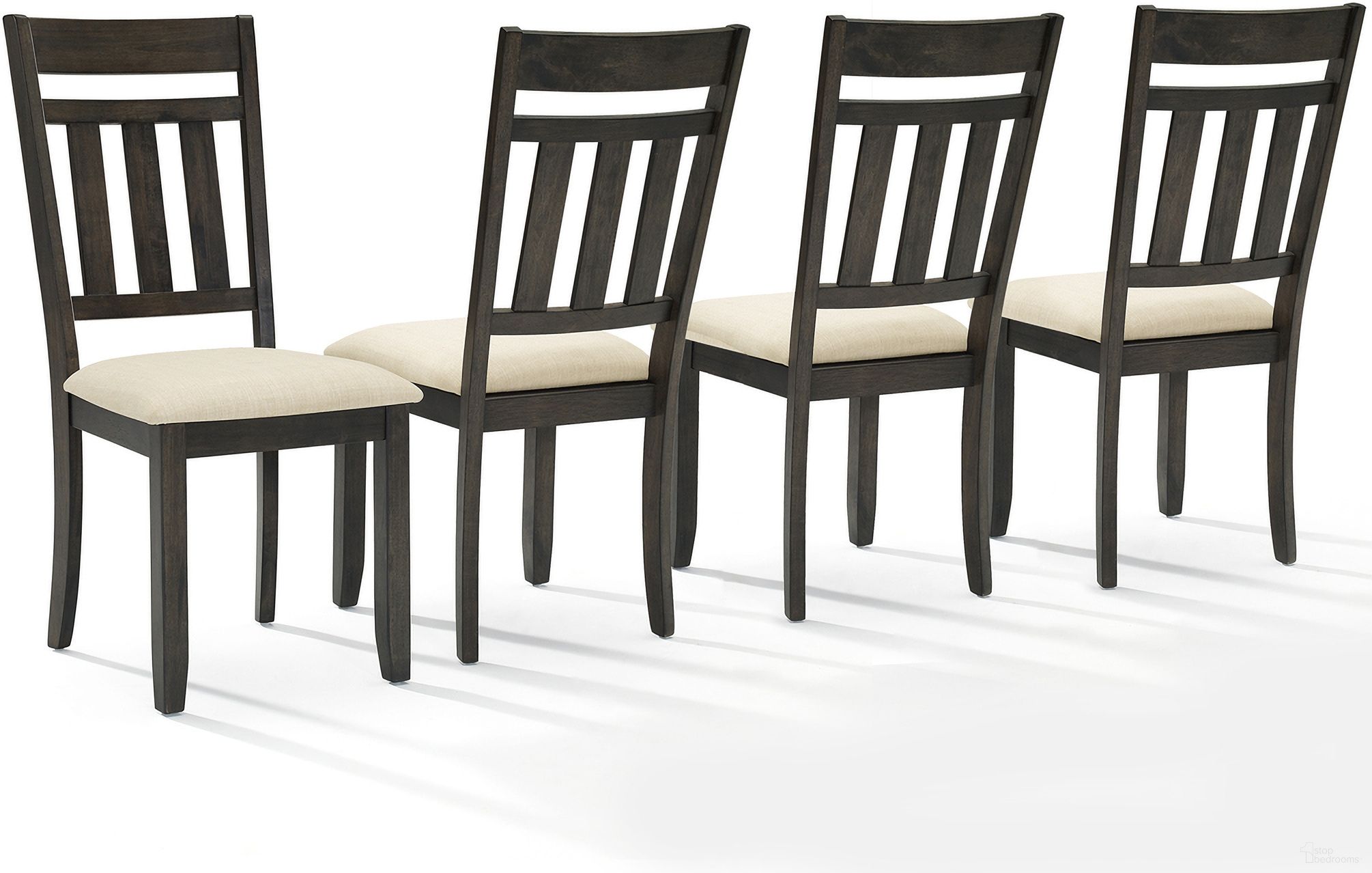 The appearance of Hayden 4-Piece Slat Back Dining Chair Set In Slate and Creme designed by Crosley Brands in the modern / contemporary interior design. This slate and creme piece of furniture was selected by 1StopBedrooms from Hayden Collection to add a touch of cosiness and style into your home. Sku: CF8020-SL;CF8020-SL. Material: Rubberwood. Chair Type: Side Chair.