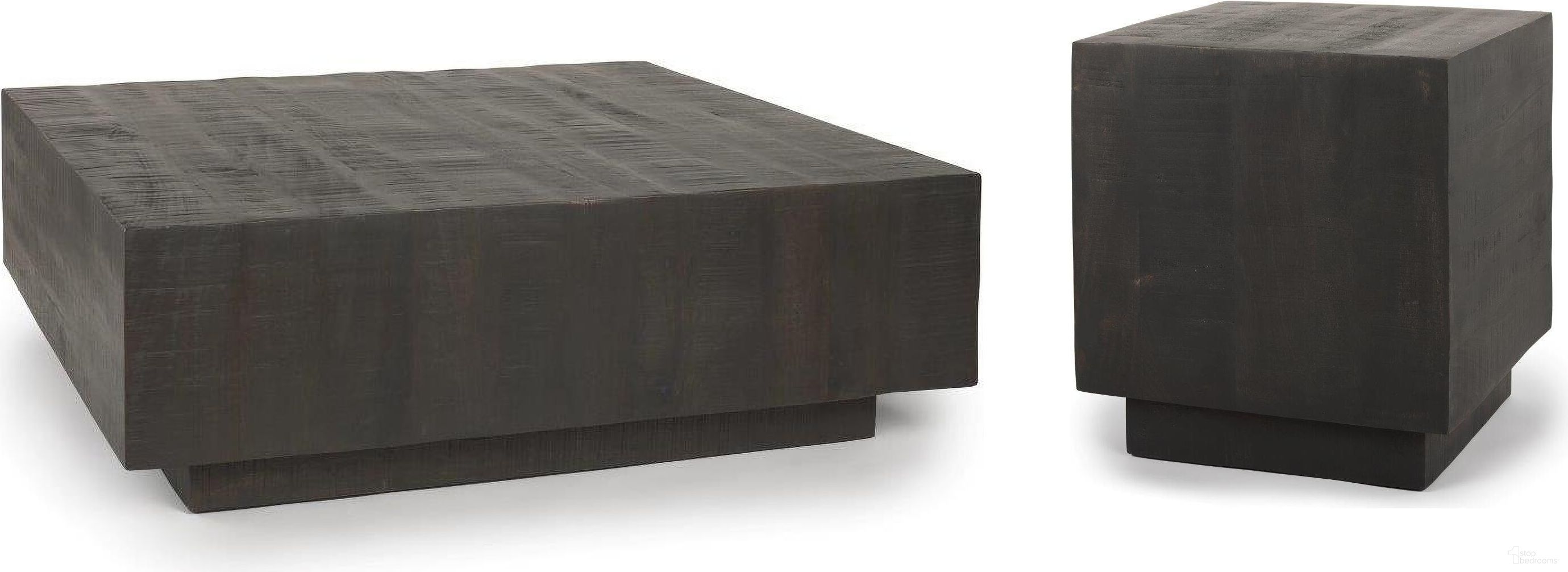Hayden Square Occasional Table Set In Dark Brown
