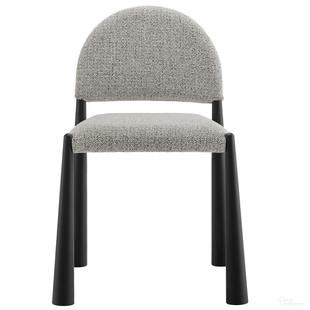Hayley Upholstered Fabric Dining Side Chair In Black and Camel