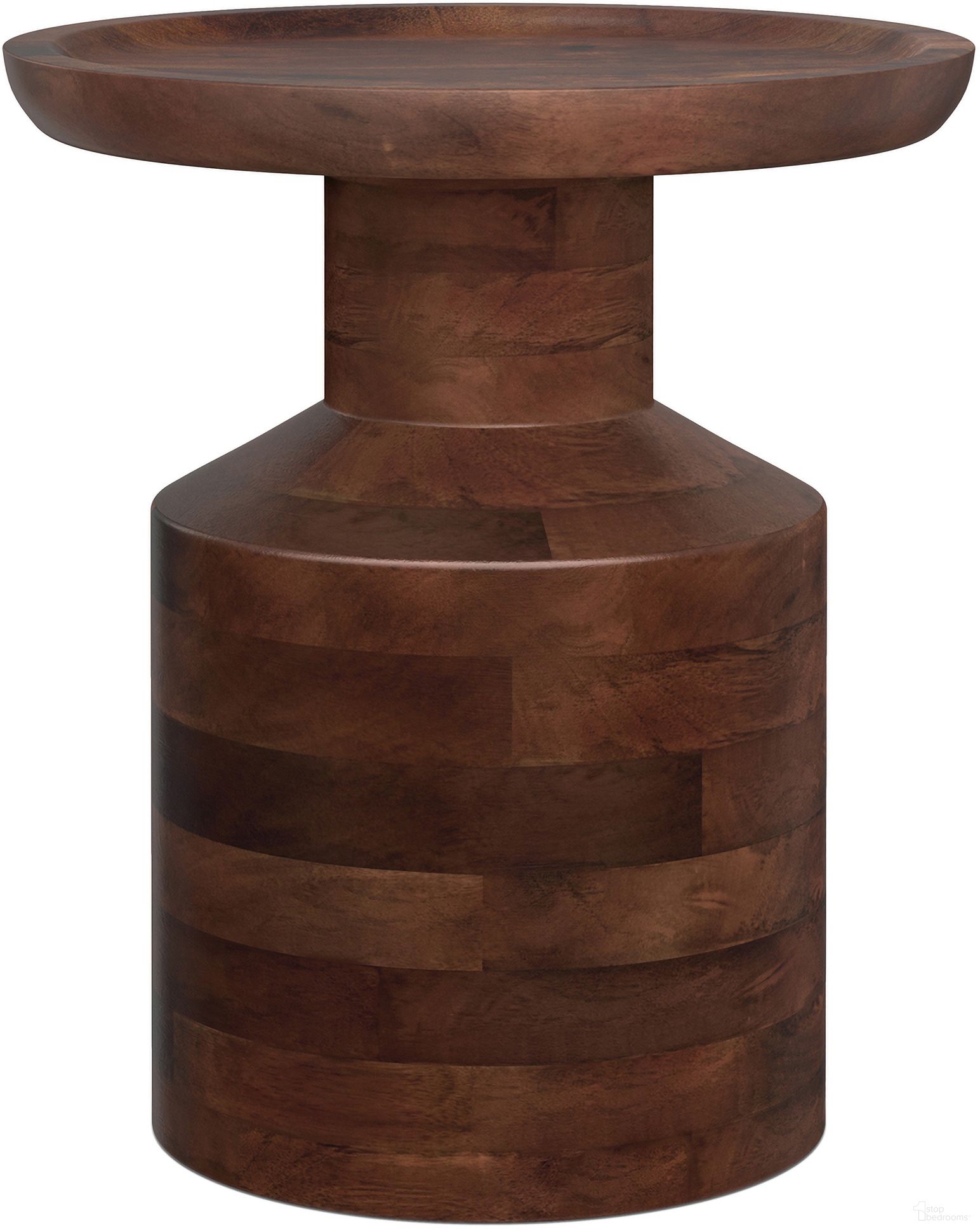 Haynes Solid Mango Accent Table In Warm Dark Brown