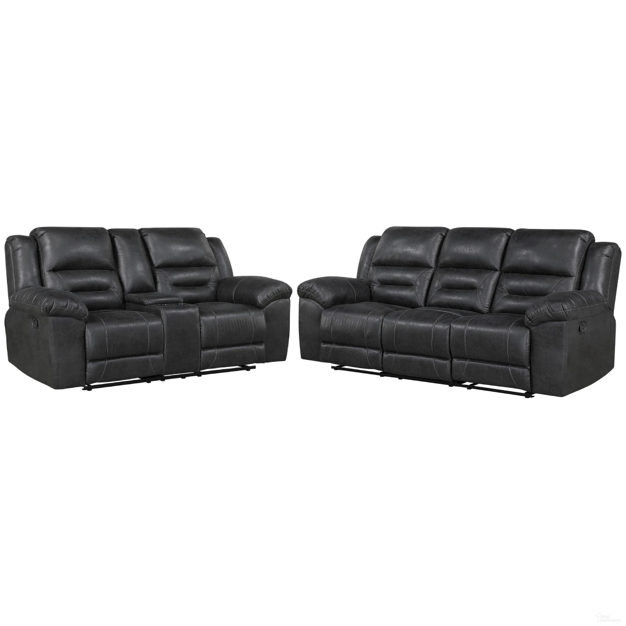 The appearance of Hazen Double Reclining Living Room Set In Black designed by Homelegance in the modern / contemporary interior design. This black piece of furniture was selected by 1StopBedrooms from Hazen Collection to add a touch of cosiness and style into your home. Sku: 8538BK-3;8538BK-2. Material: Microfiber.