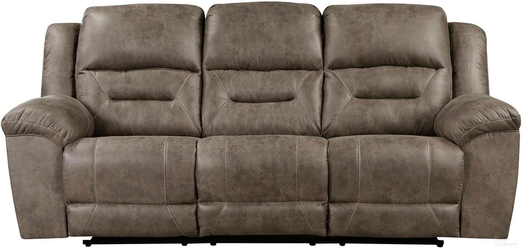 Hazen Double Reclining Sofa In Brown